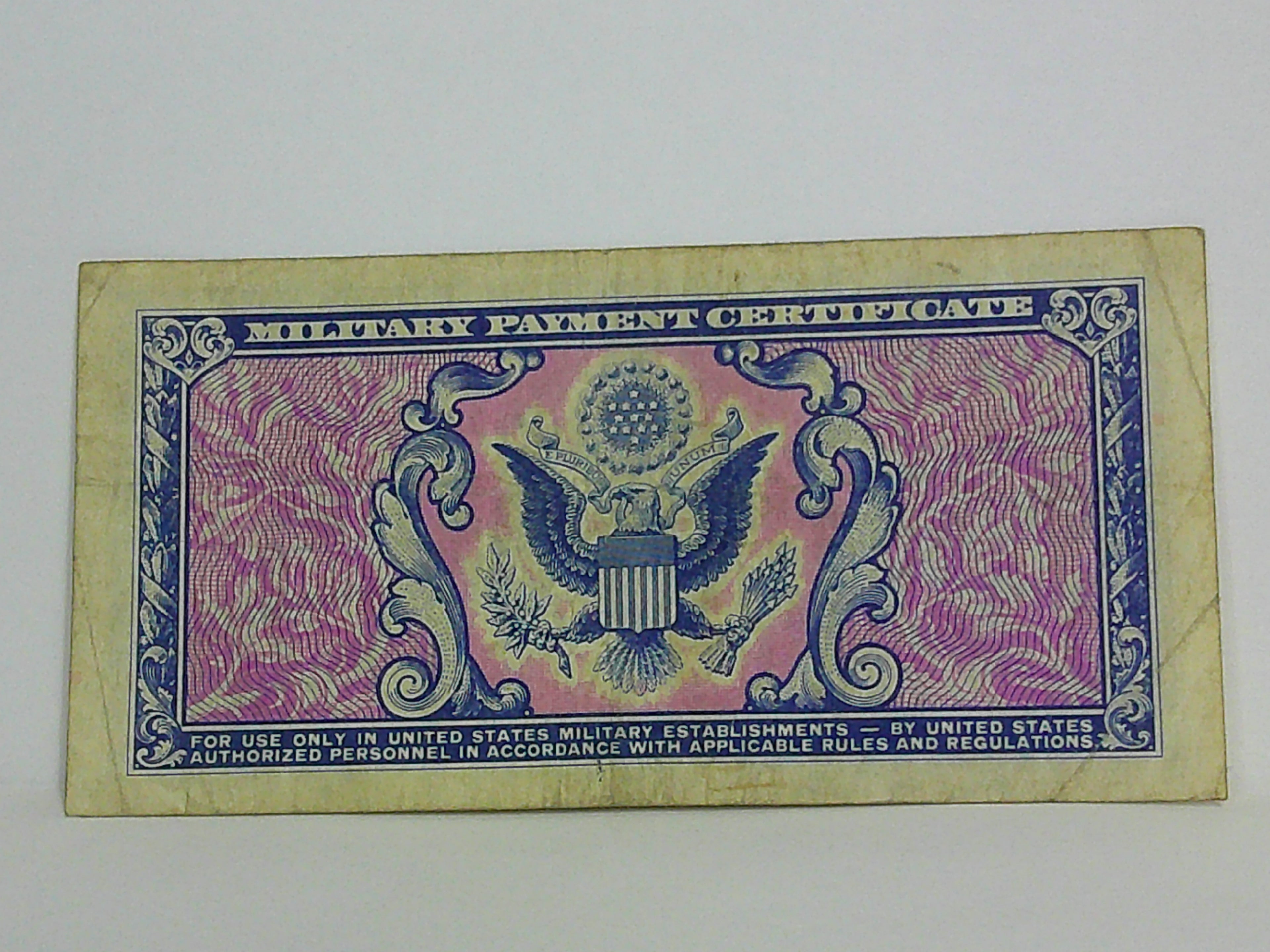 1951 10 cent Military Payment Certificate Series 481