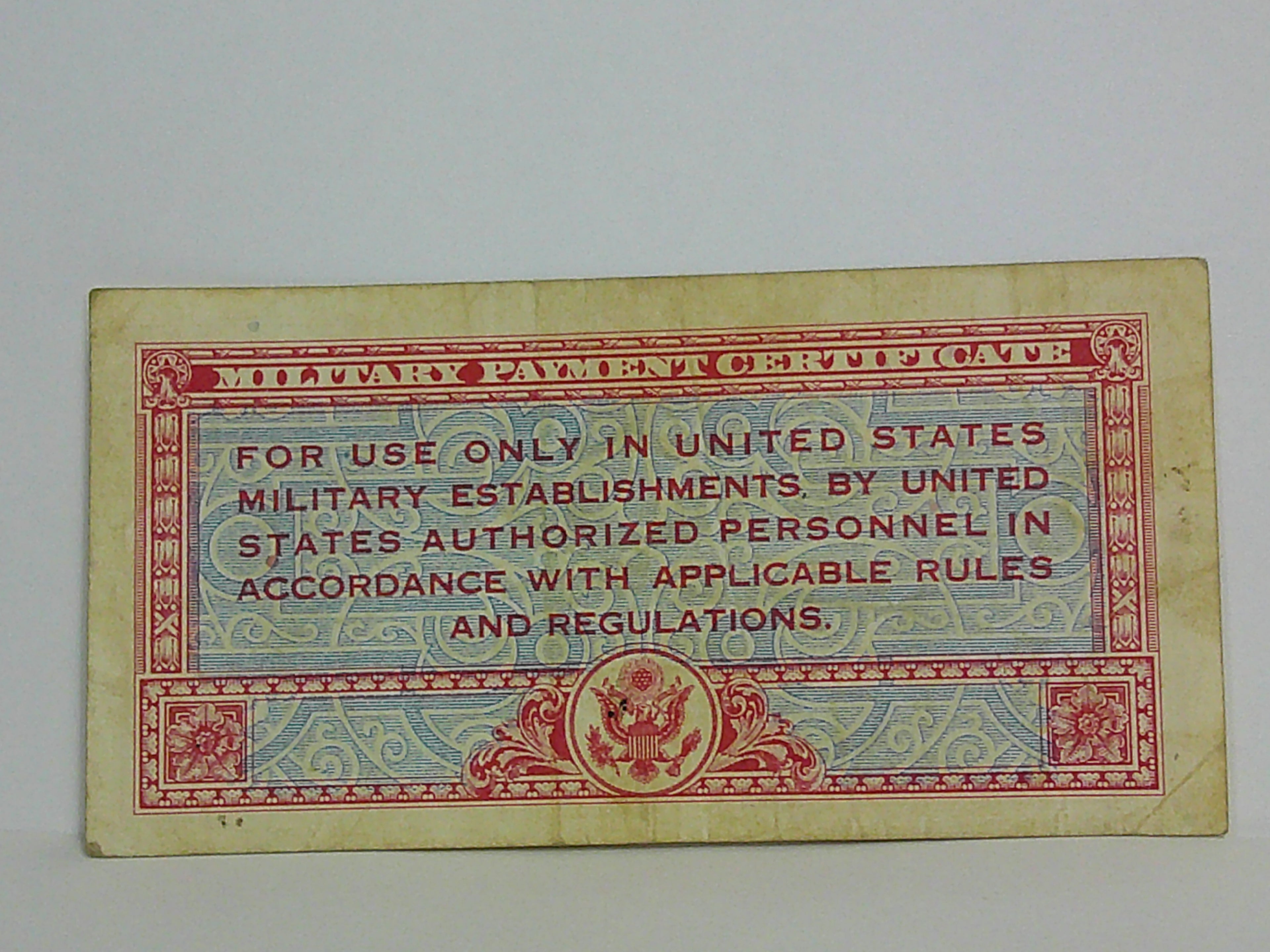Series 471 10 cent Military Payment Note
