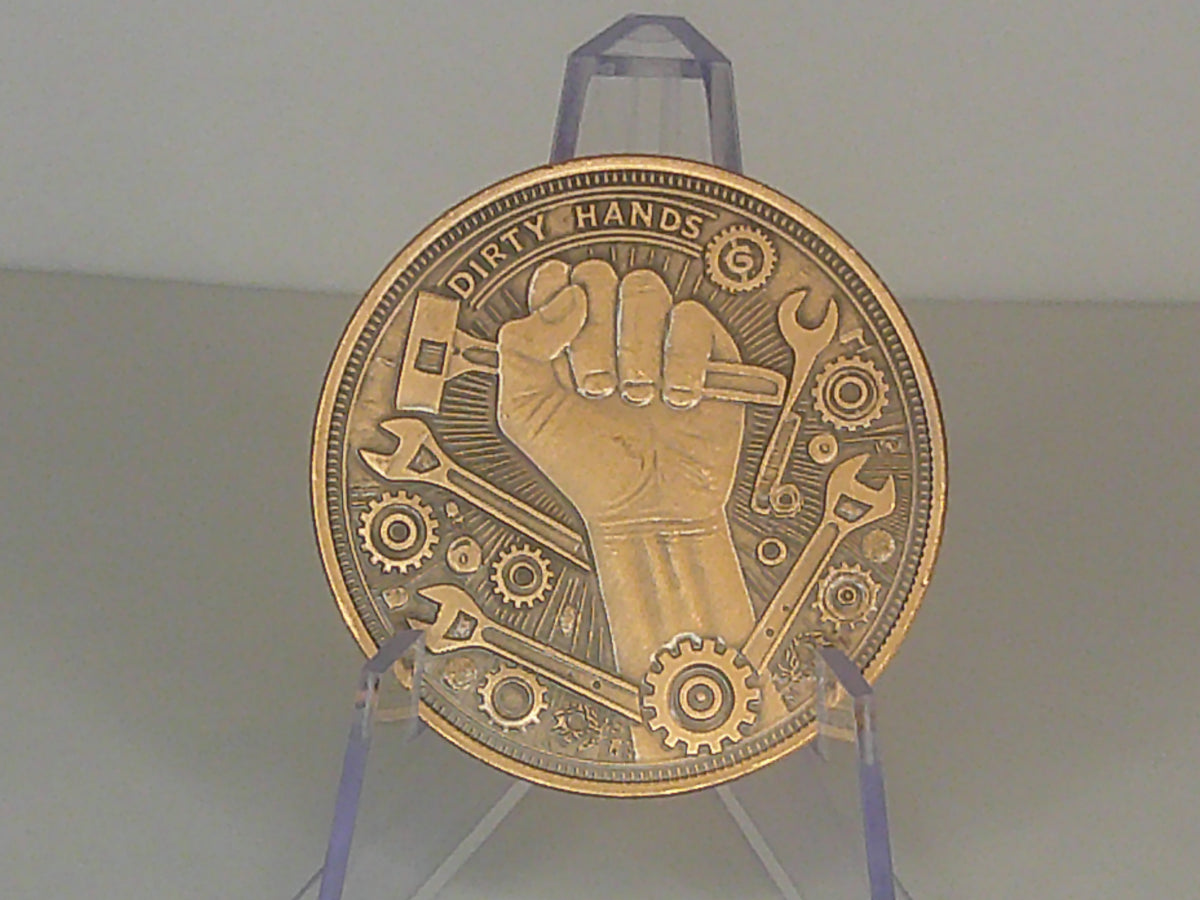 Dirty Hands Clean Money 1oz AVDP Copper Round