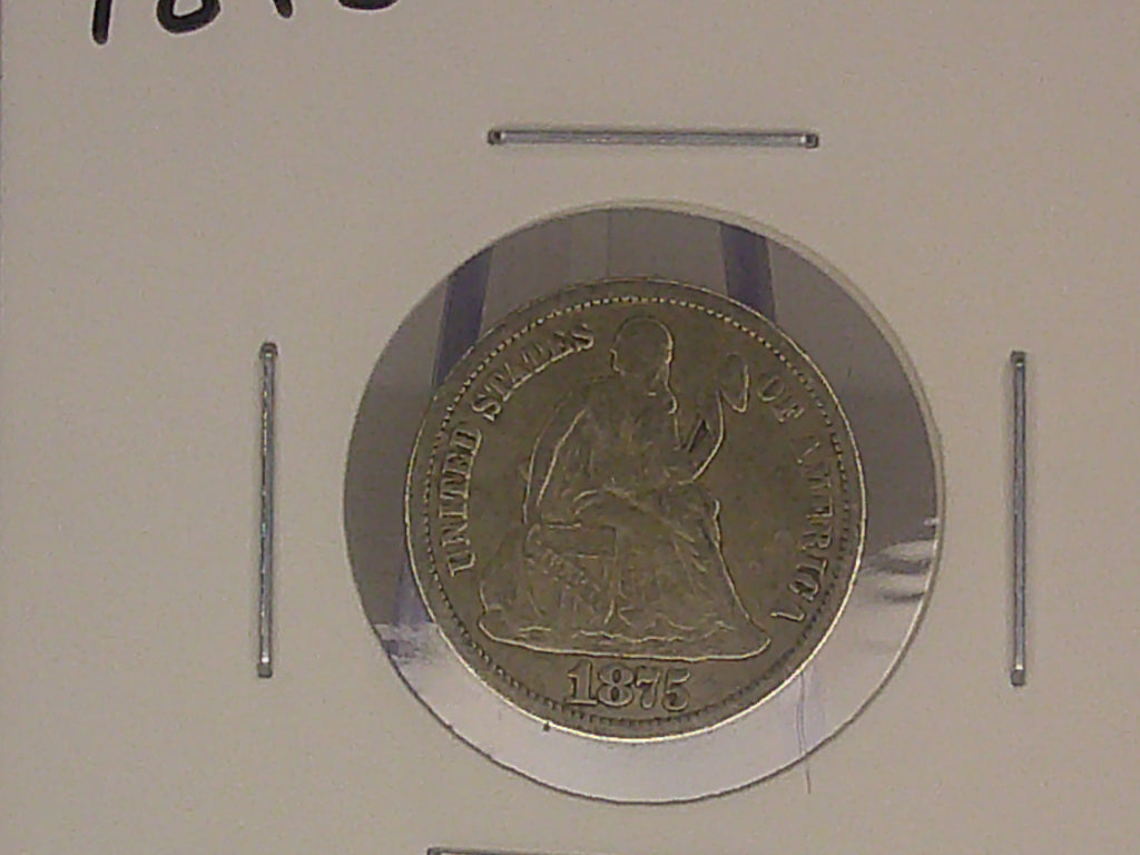1875 Seated Liberty Dime