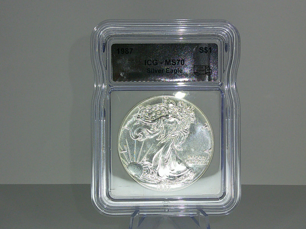 1987 American Silver Eagle ICG MS70