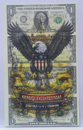 Semiquincentennial $1 Uncut sheet Eagle Print