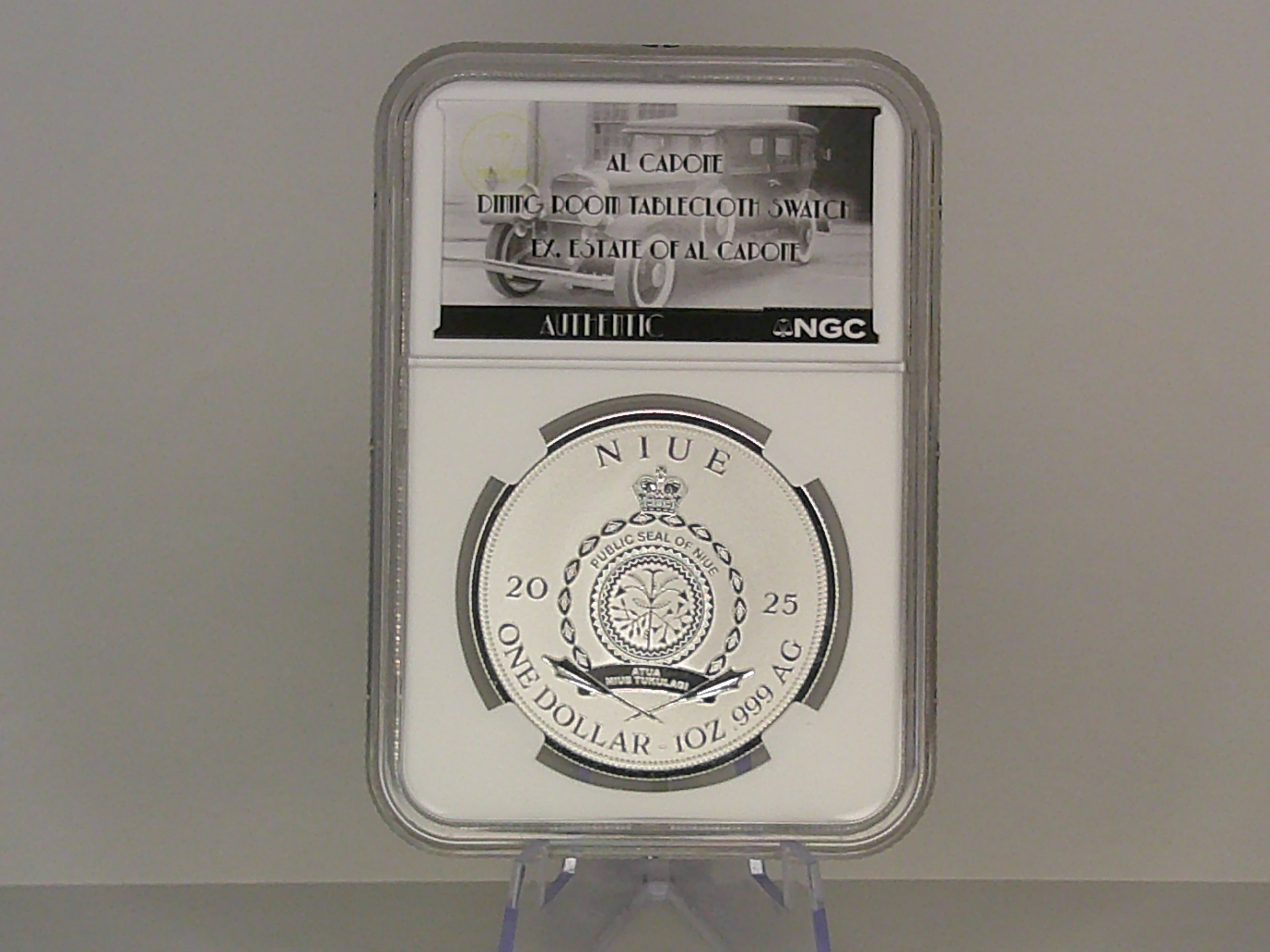 2025 NIUE S $1 Capone (Tablecloth Swatch) NGC PF70