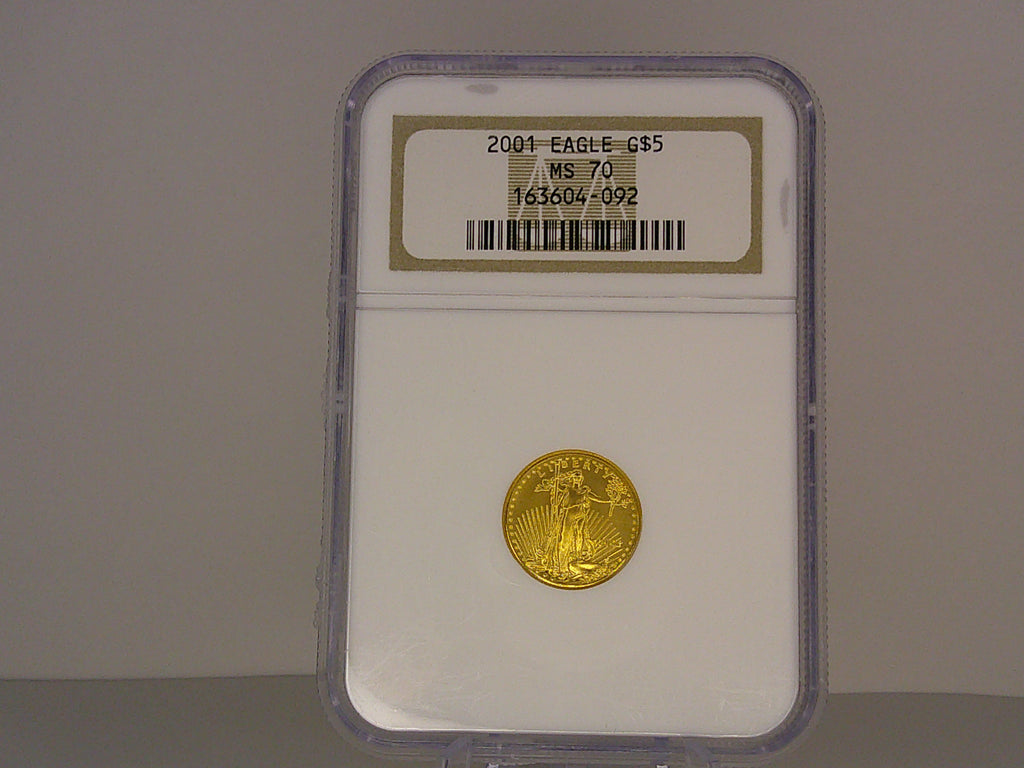 2001 $5 Gold Eagle NGC MS70