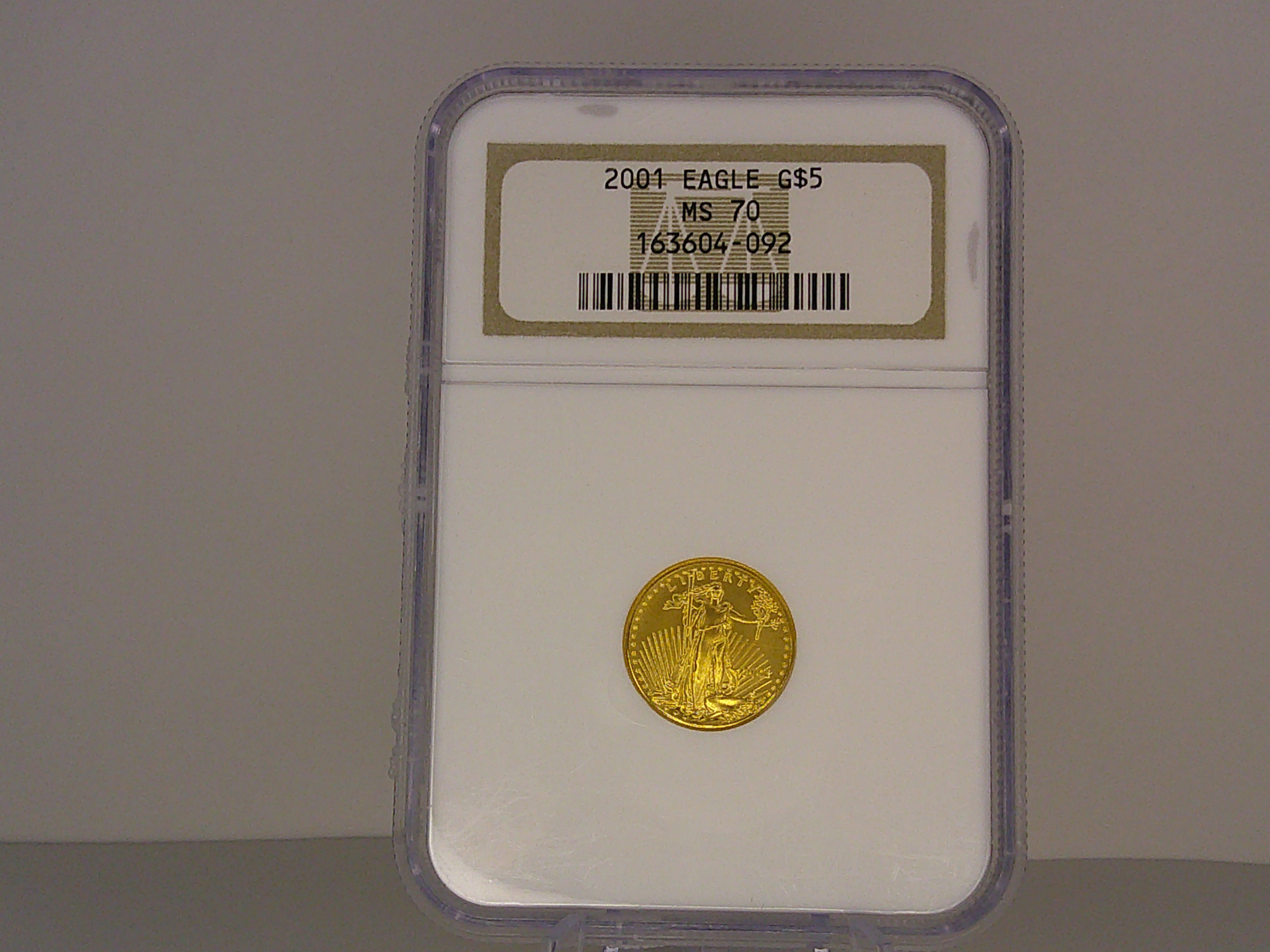 2001 $5 Gold Eagle NGC MS70