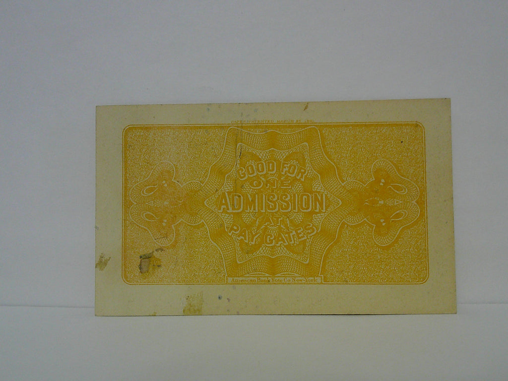 1893 Ben Franklin World's Exposition Ticket