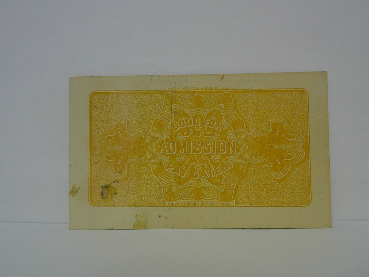 1893 Ben Franklin World's Exposition Ticket