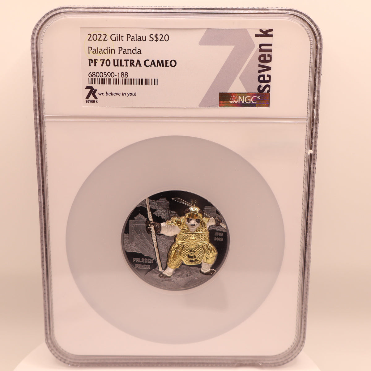 2022 Gilt Palau Panda S$20 NGC PF70 Ultra Cameo