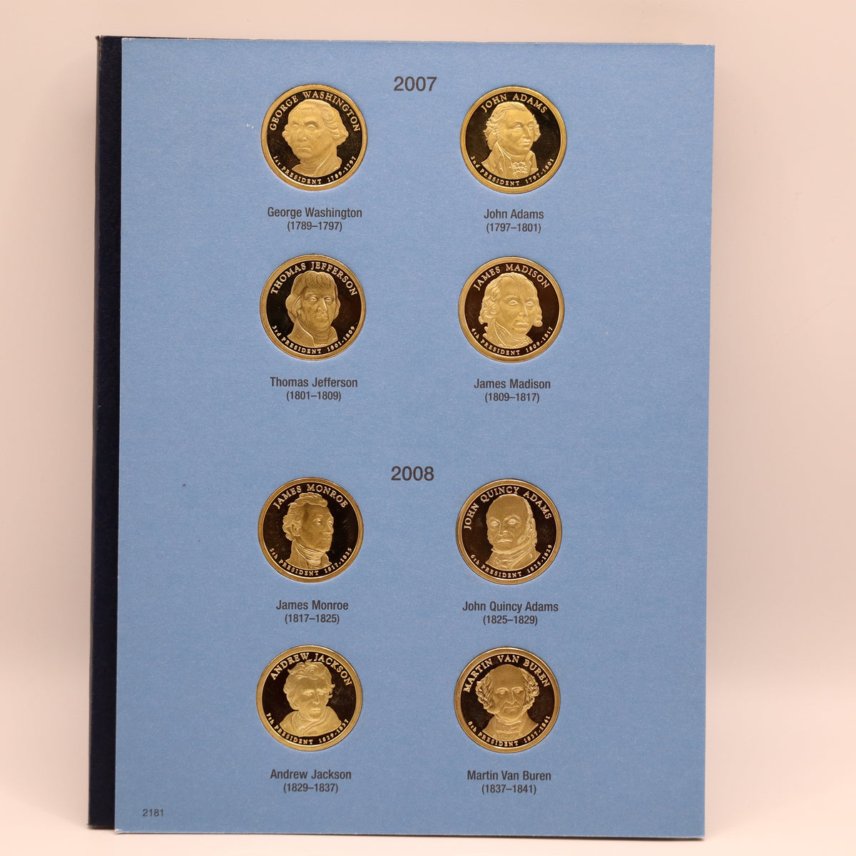 2007-2011 Presidential Dollars Proofs Complete Set 20 coins