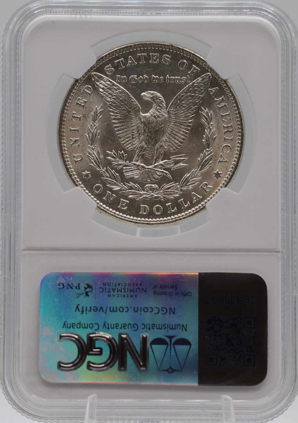 1886 Morgan Silver Dollar NGC BU Original Bag Fragment