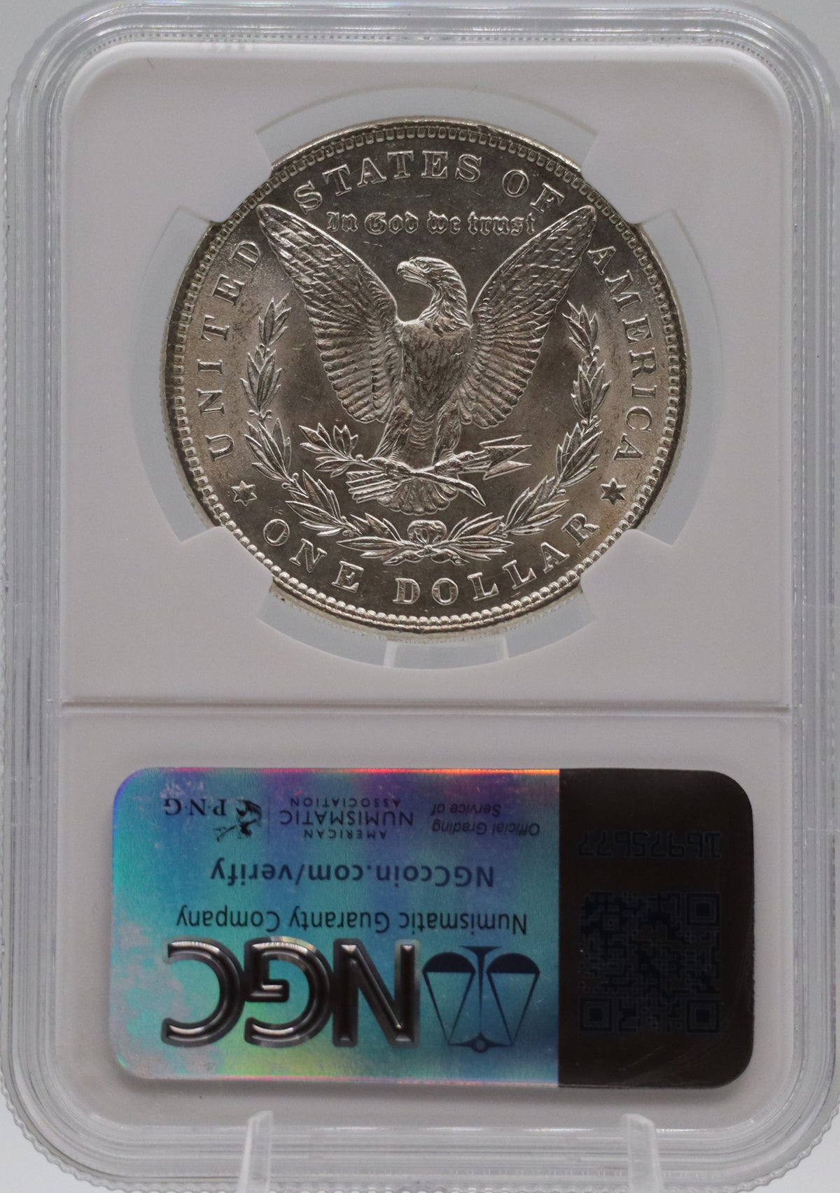 1886 Morgan Silver Dollar NGC BU Original Bag Fragment