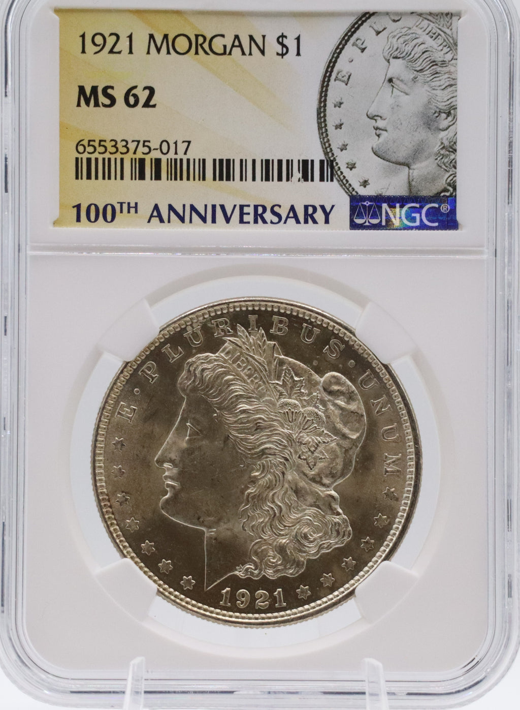 1921 Morgan Silver Dollar NGC MS62