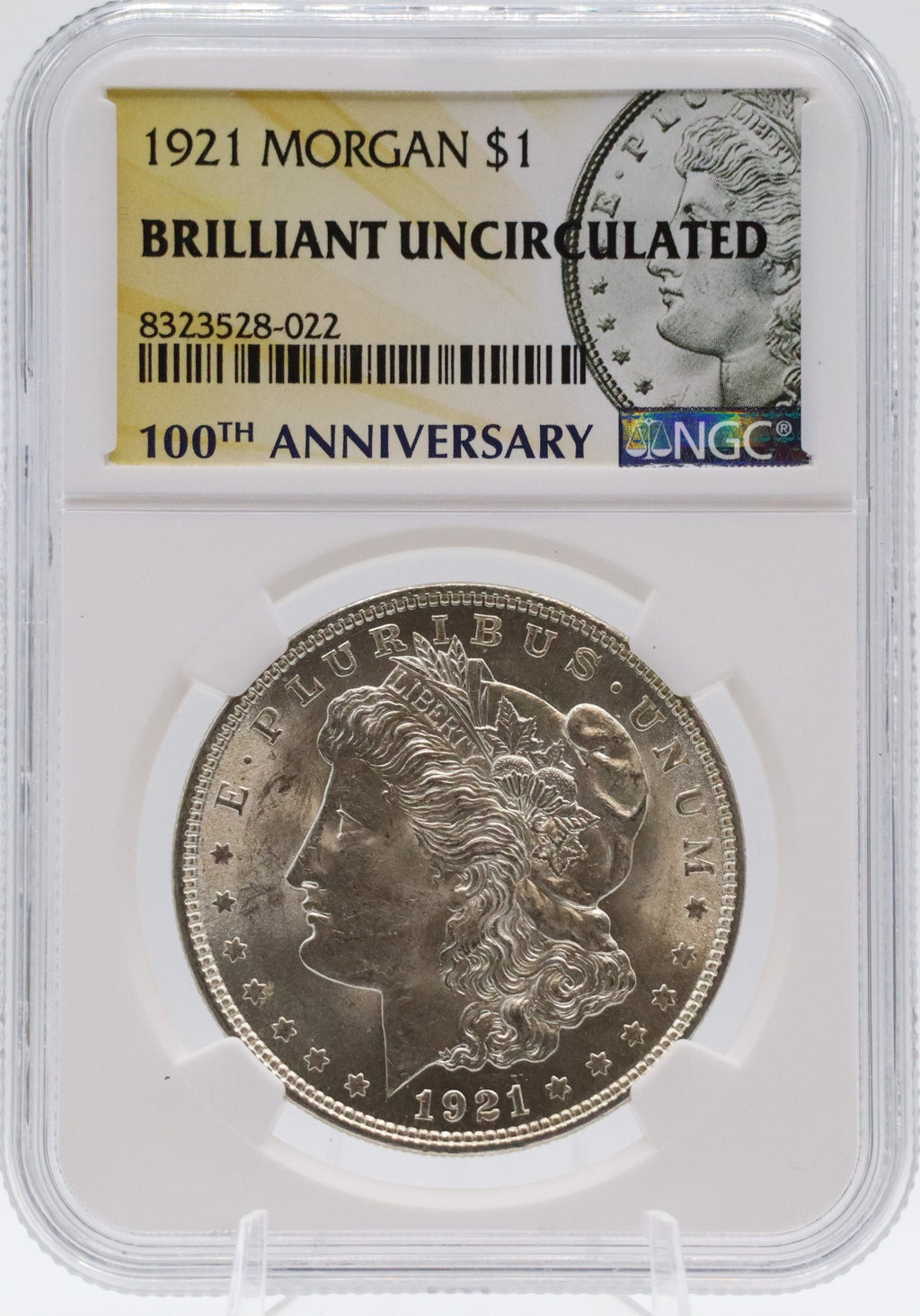 1921 Morgan Silver Dollar NGC BU
