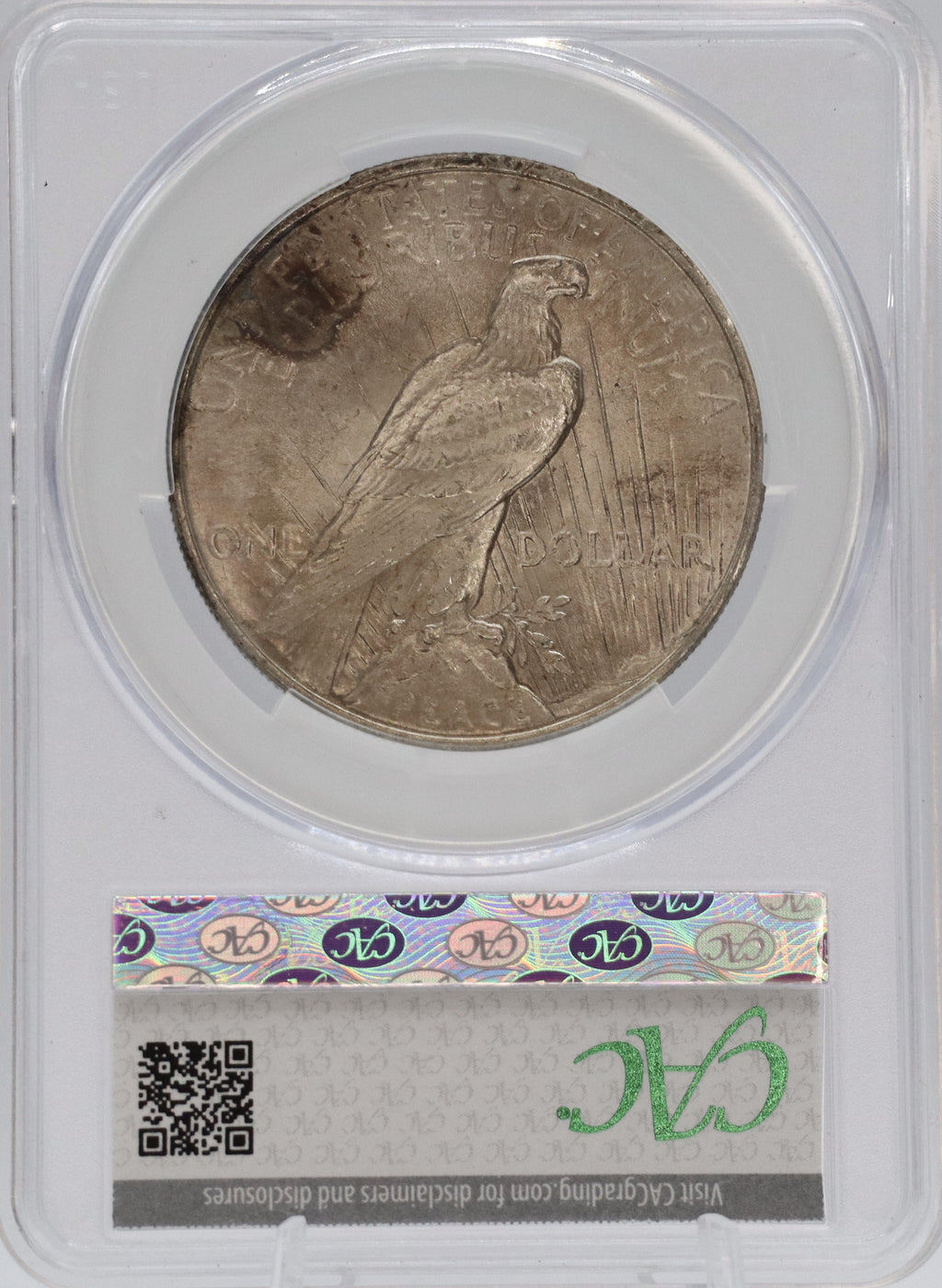 1924 Peace Silver Dollar CAC MS63