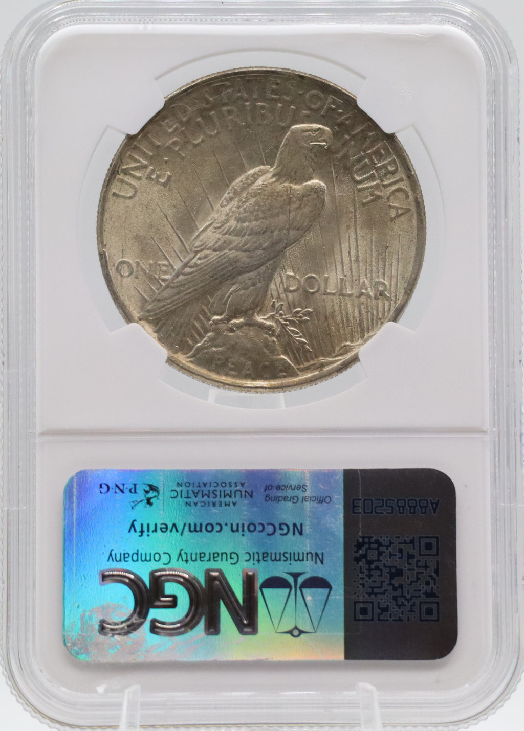 1923 Peace Silver Dollar NGC BU Original Bag Fragment