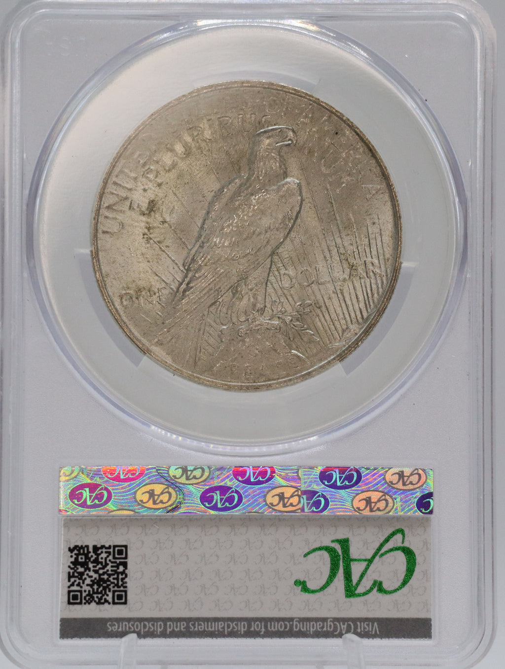 1922 Peace Silver Dollar CAC MS63