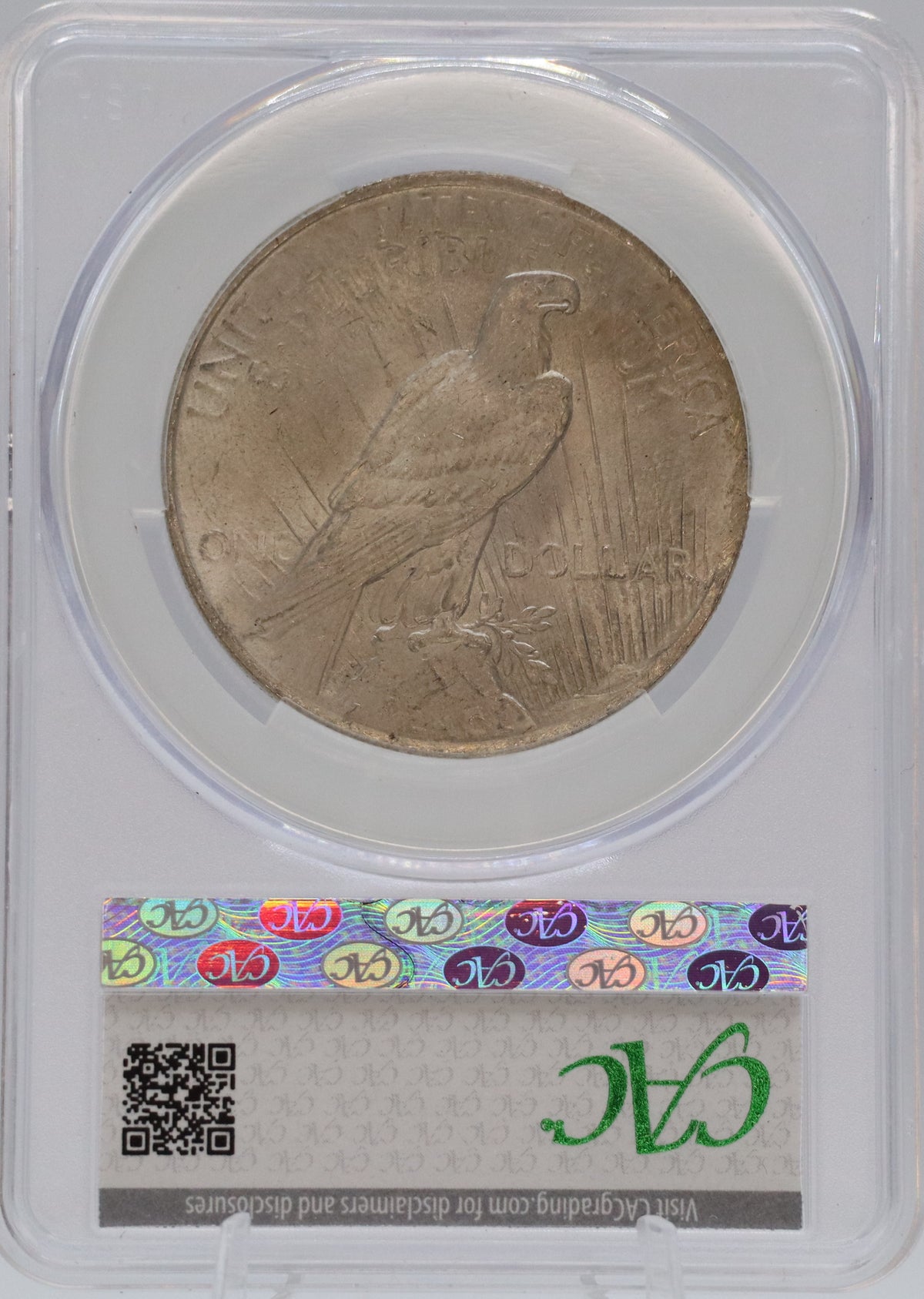 1923 Peace Silver Dollar CAC MS63