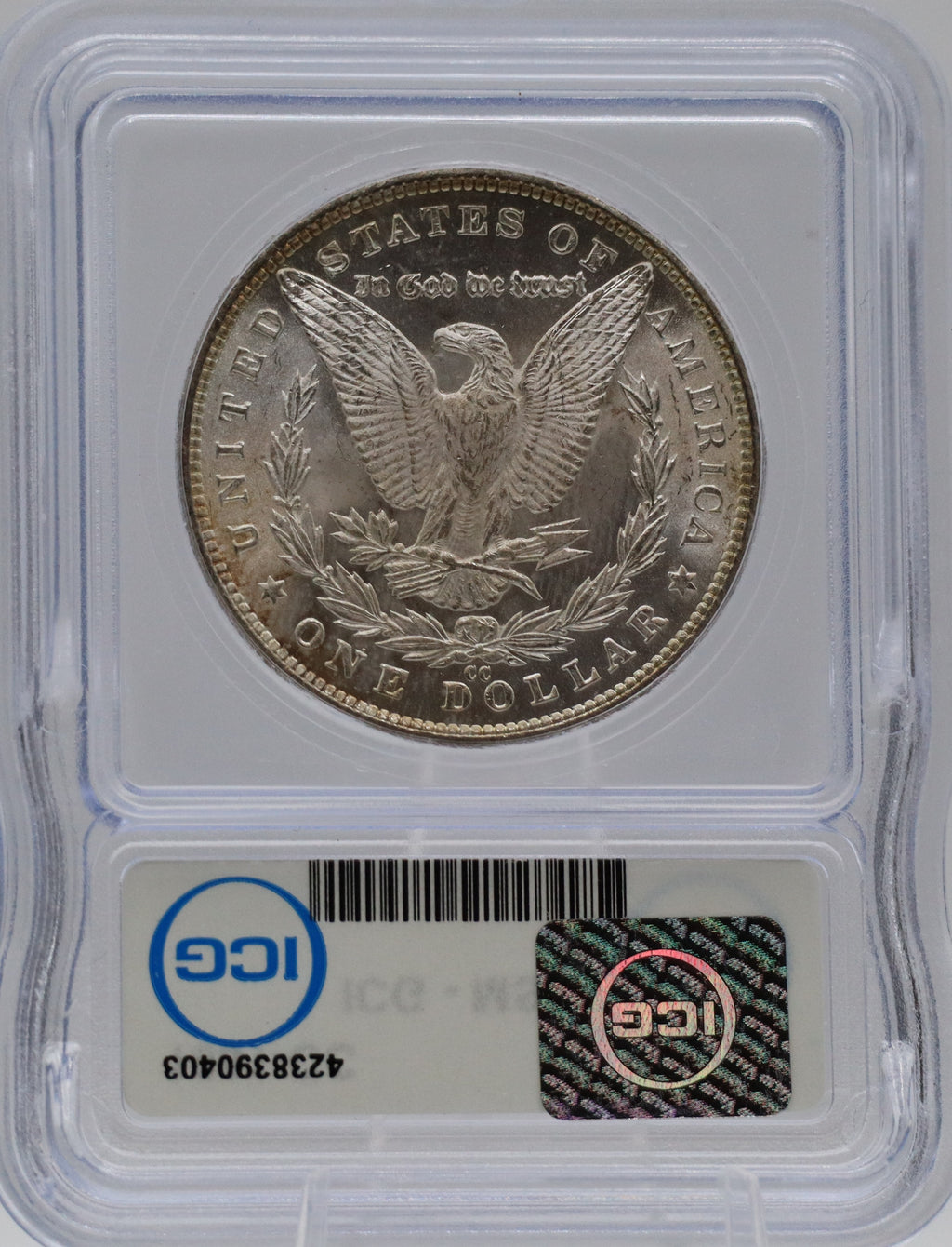 1881-CC Morgan Silver Dollar ICG MS63