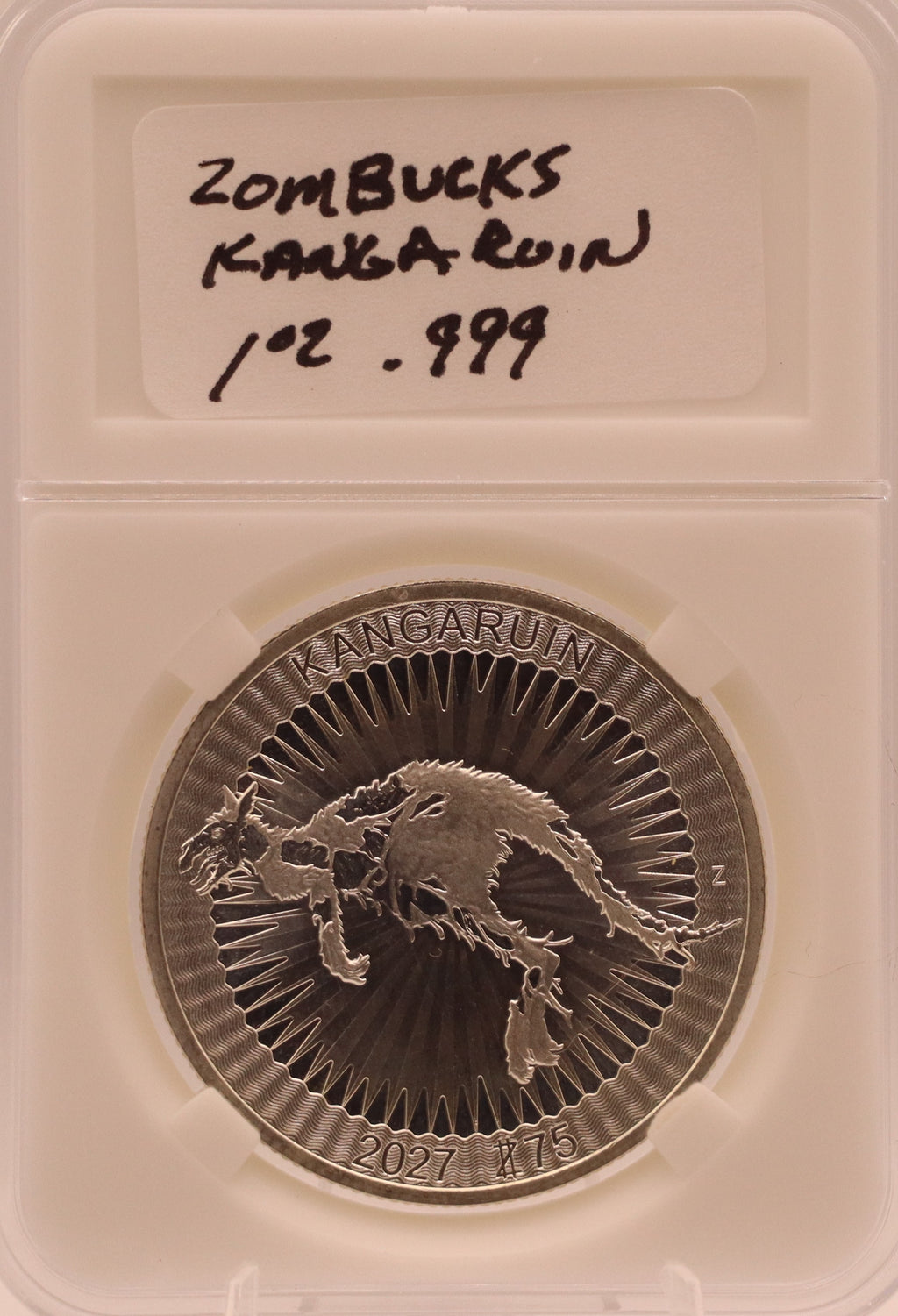 Zombucks Kangaruin 1oz .999 Silver Round