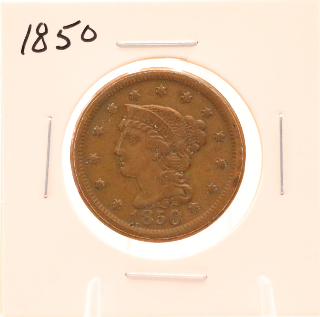 1850 Braided Hair Large Cent