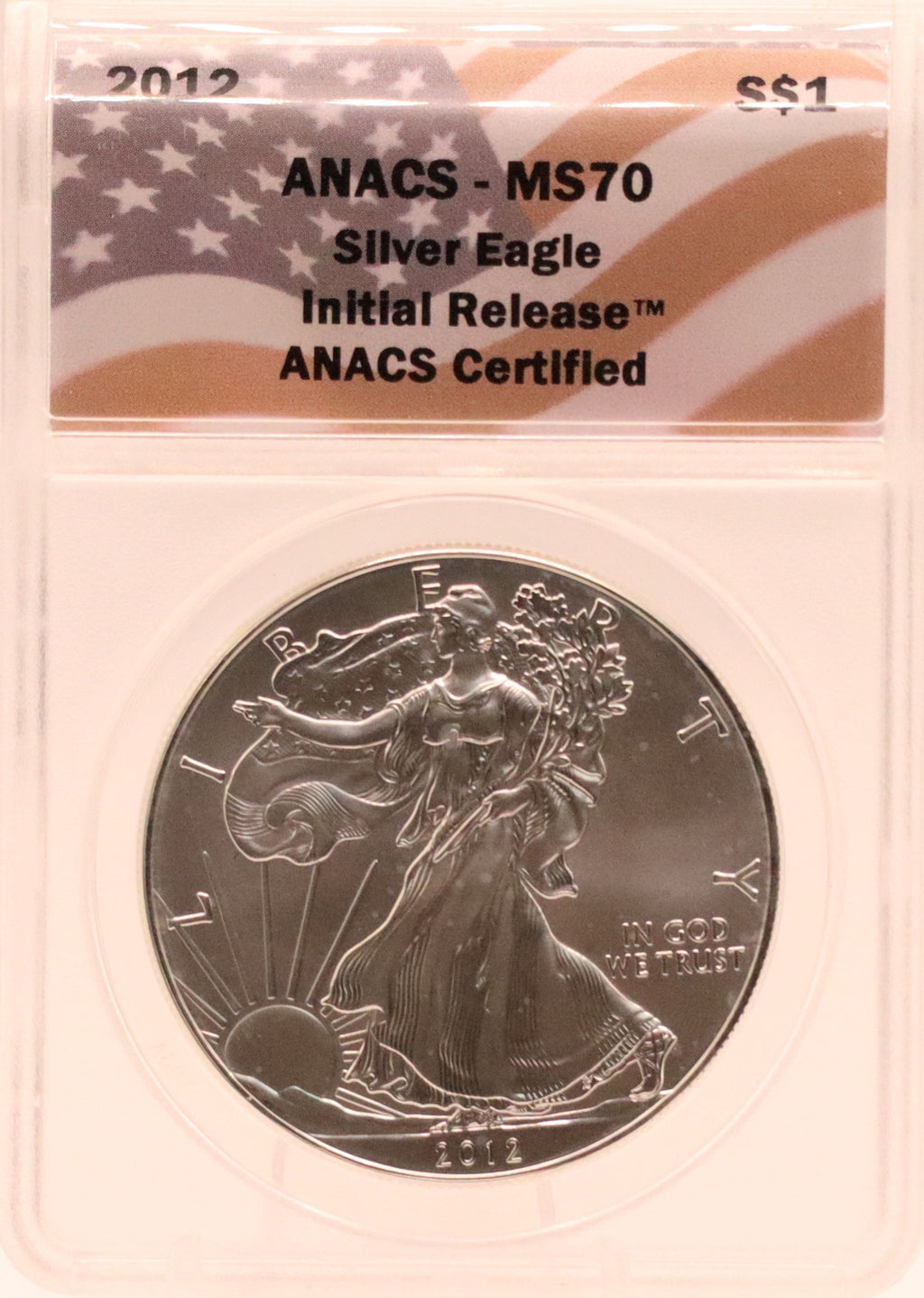 2012 American Silver Eagle ANACS MS70