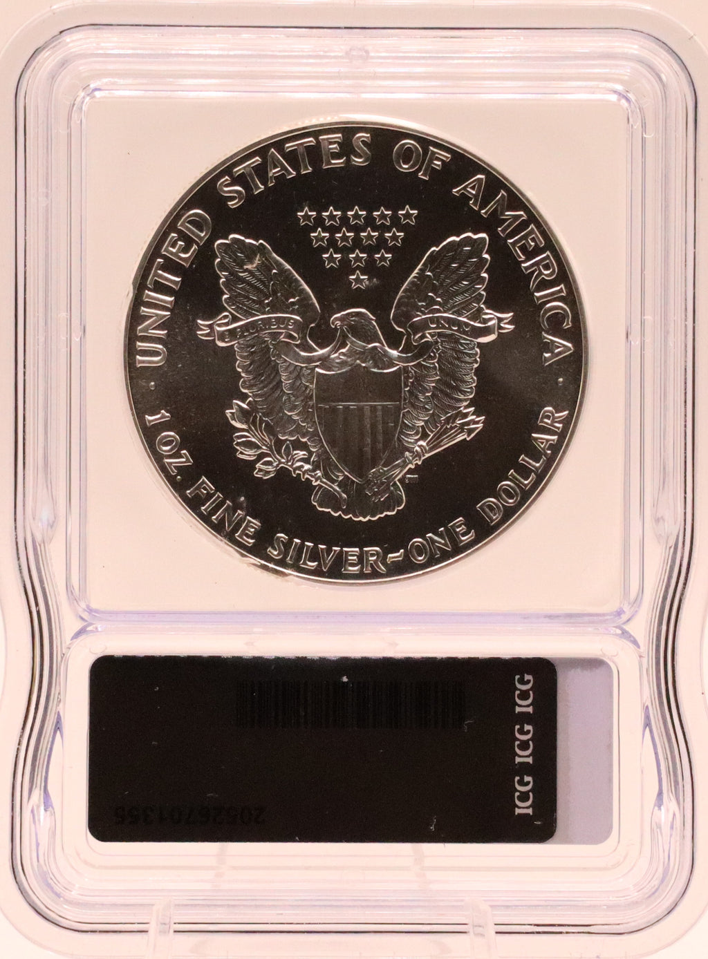 1987 American Silver Eagle ICG MS70