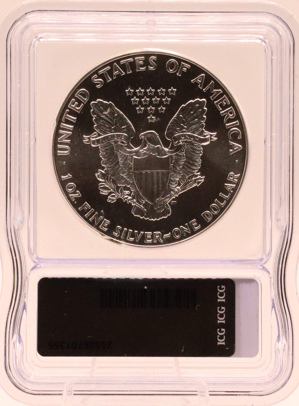 1987 American Silver Eagle ICG MS70