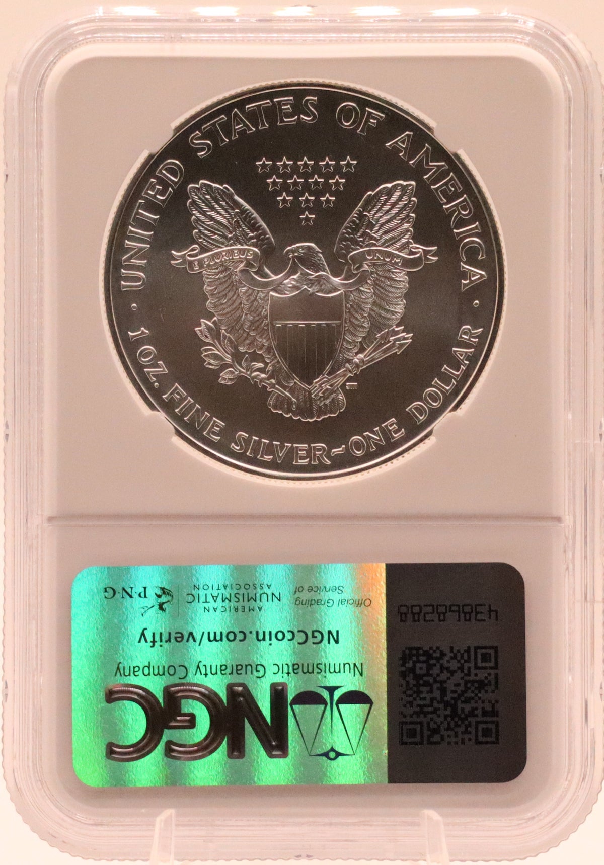 1997 American Silver Eagle Early Production Struck in 1996 NCG MS69