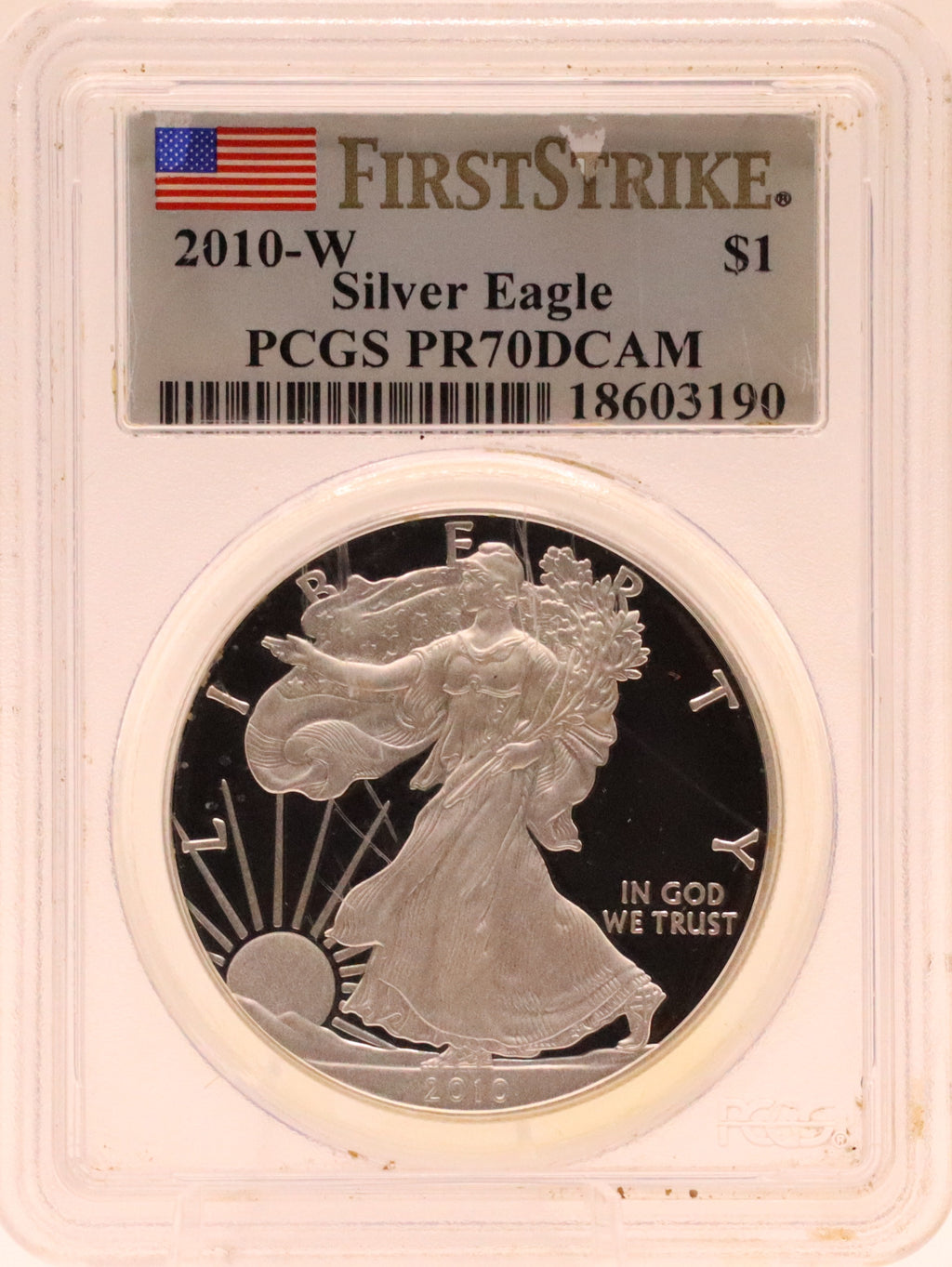 2010-W American Silver Eagle PCGS PR70DCAM