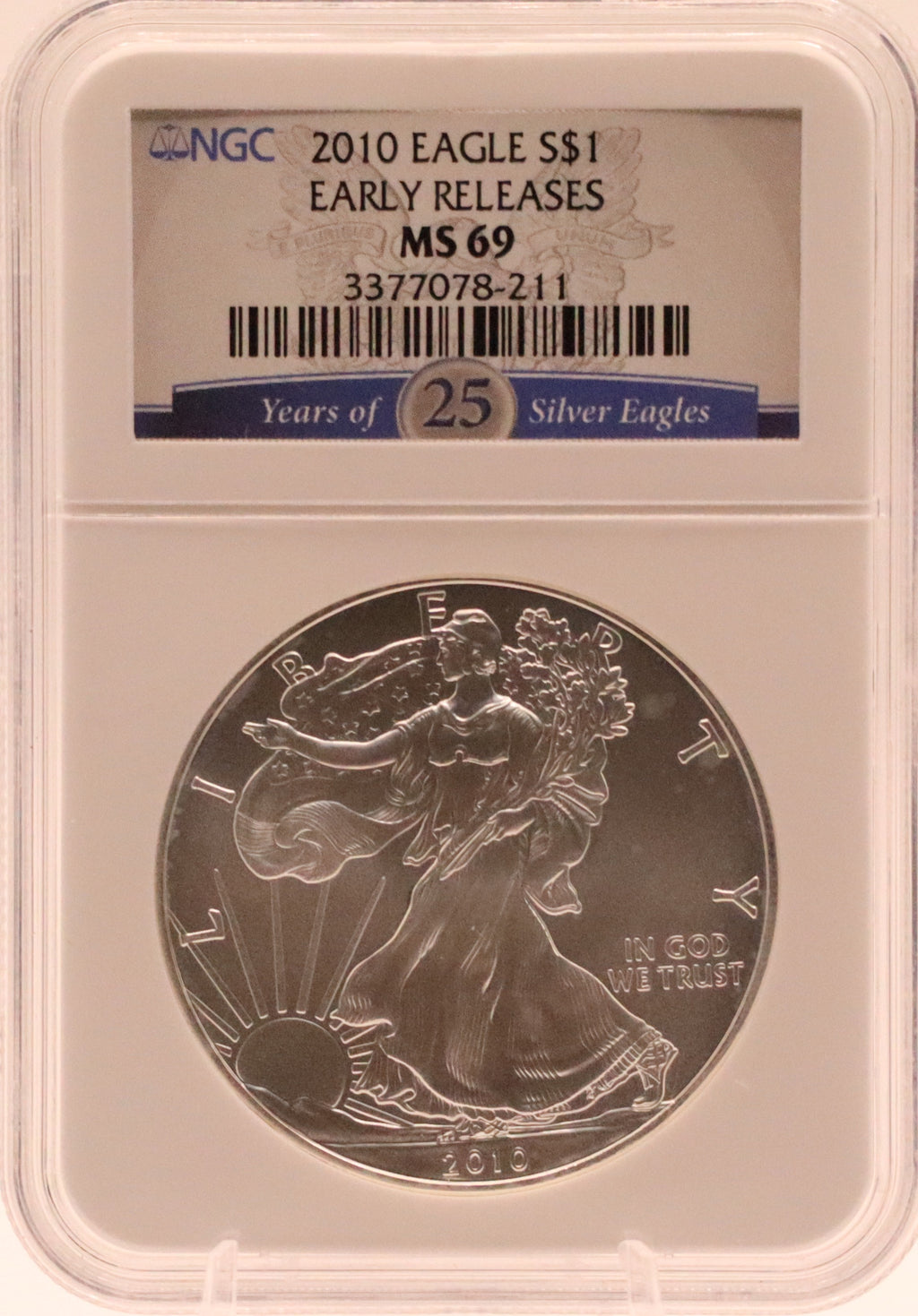 2010 American Silver Eagle Early Release NGC MS69