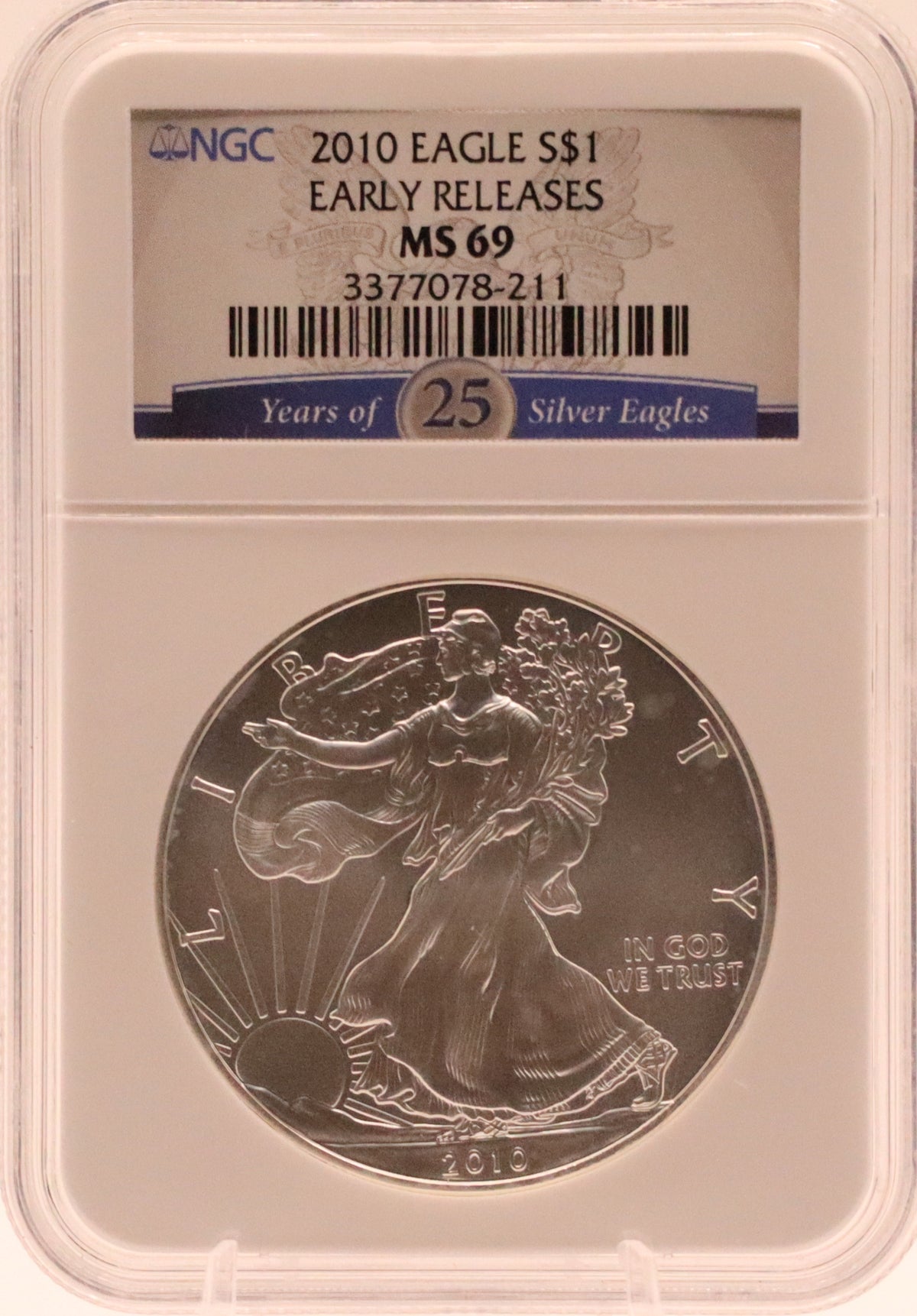 2010 American Silver Eagle Early Release NGC MS69