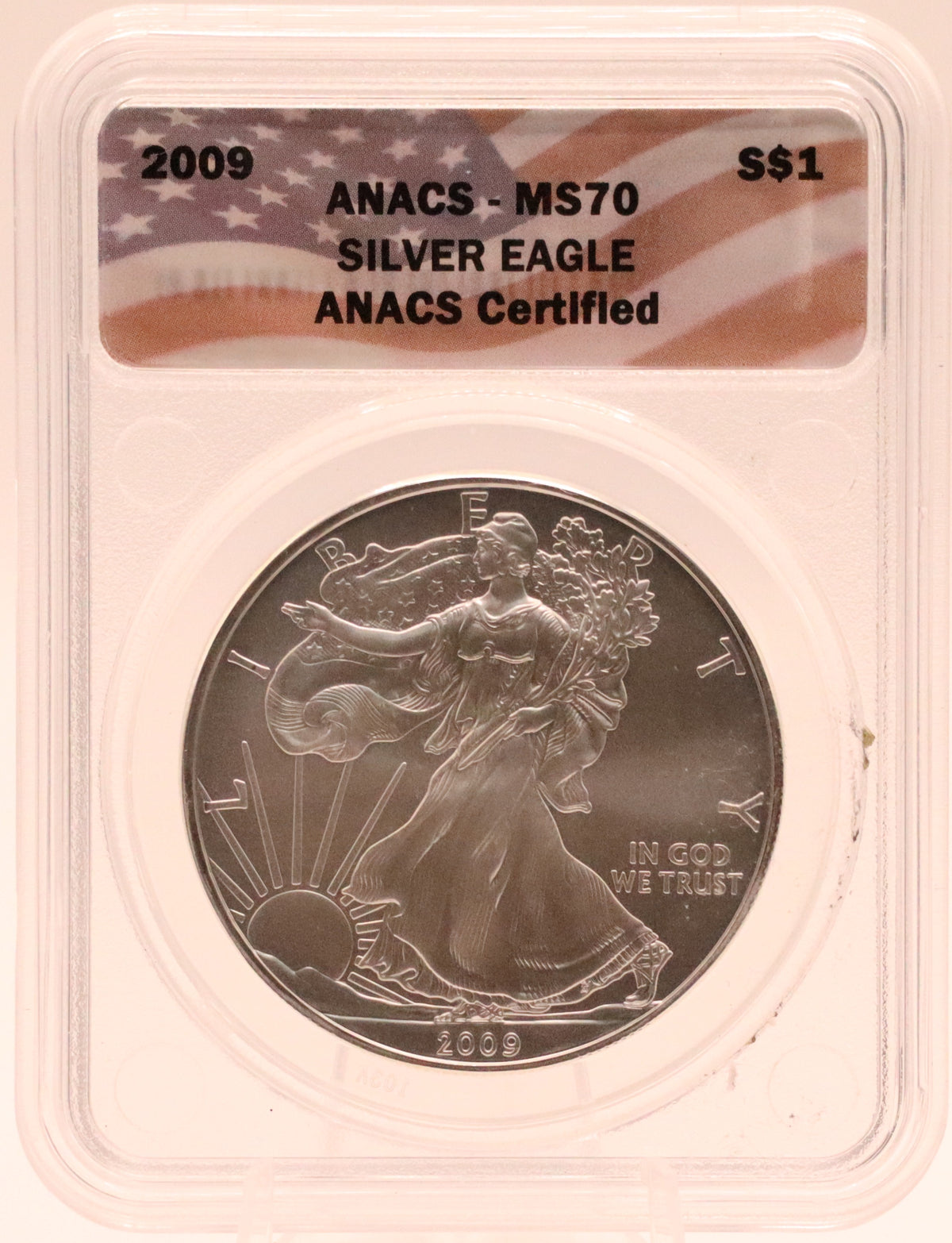 2009 American Silver Eagle ANACS MS70