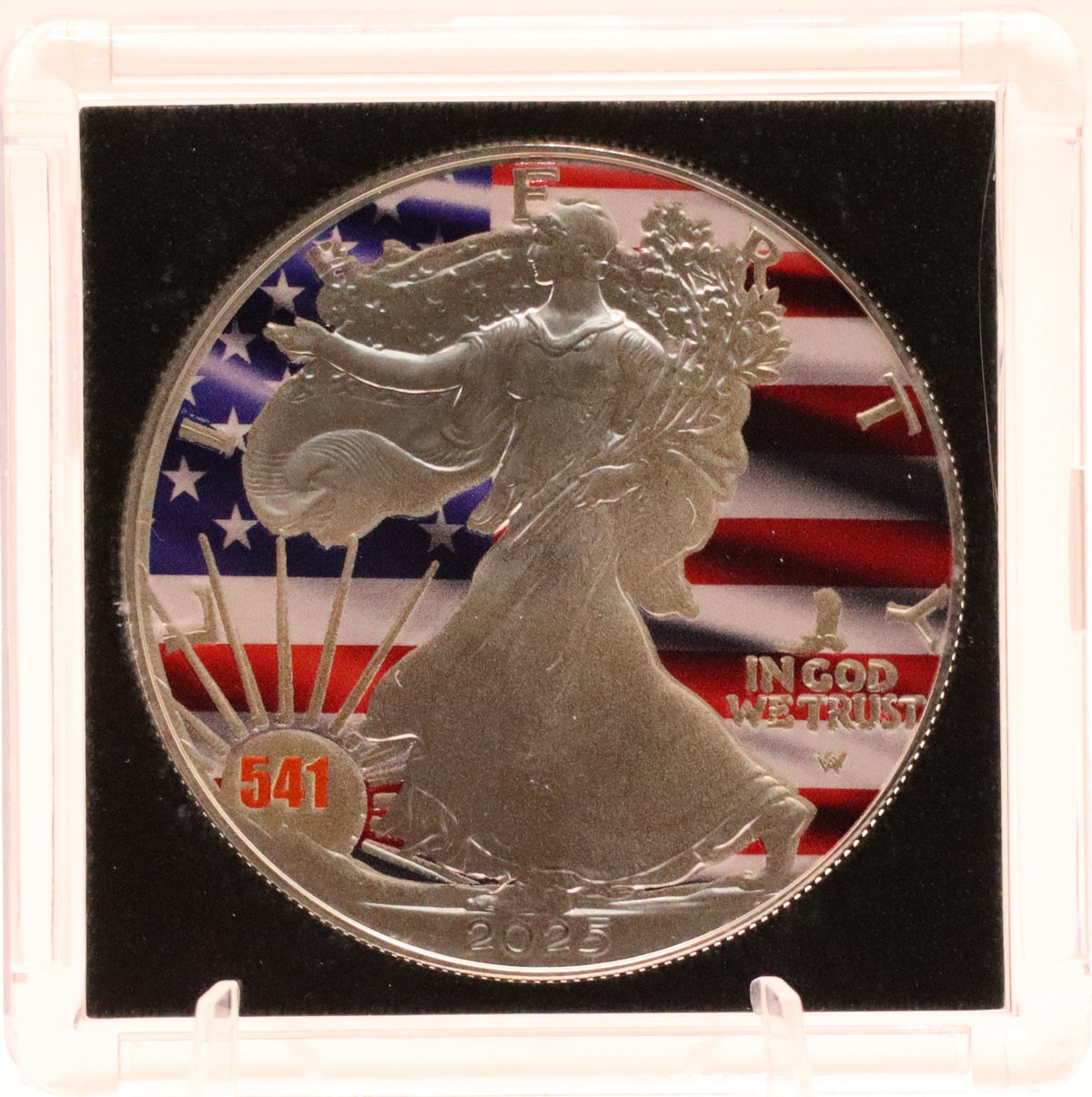 2025 American Flag Silver Eagle / Eagle Privy / with COA