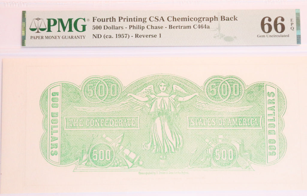 Confederate States of America Chemicograph Back $500
