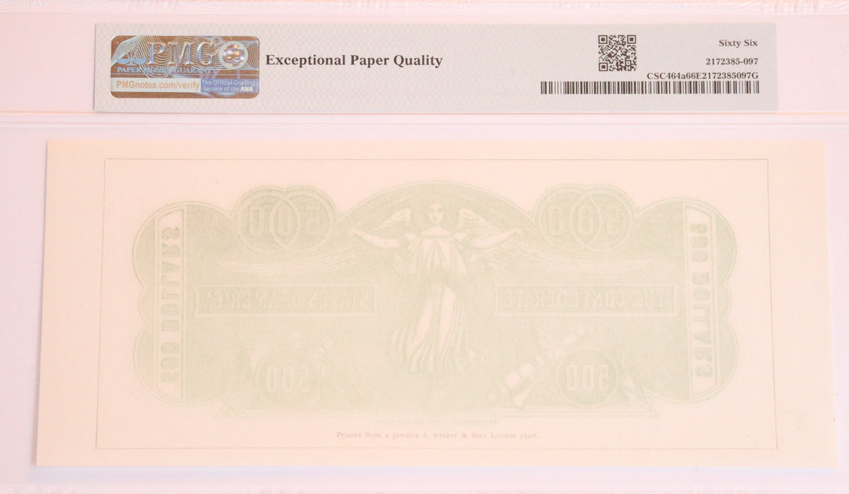 Confederate States of America Chemicograph Back $500