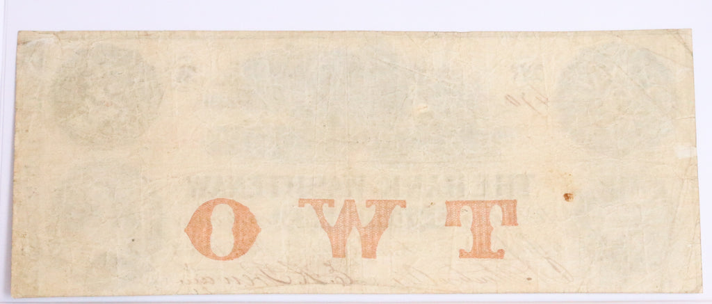 1854 Bank of Washtenaw $2 Note