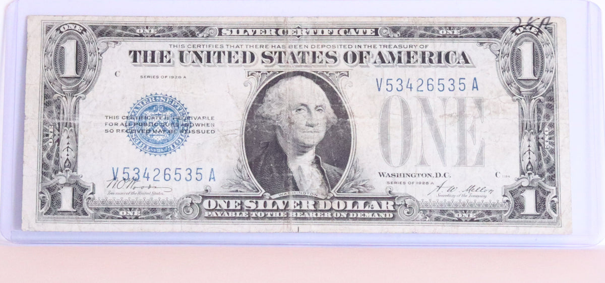 1928 $1 Silver Certificate Funny Back