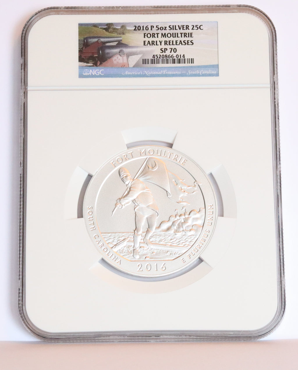 2016 P Fort Moultrie 5oz Silver Coin NGC SP70 Early Release