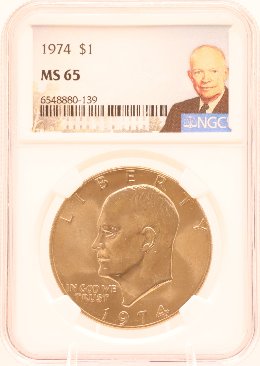 1974 Ike Dollar NGC MS65