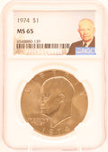 1974 Ike Dollar NGC MS65