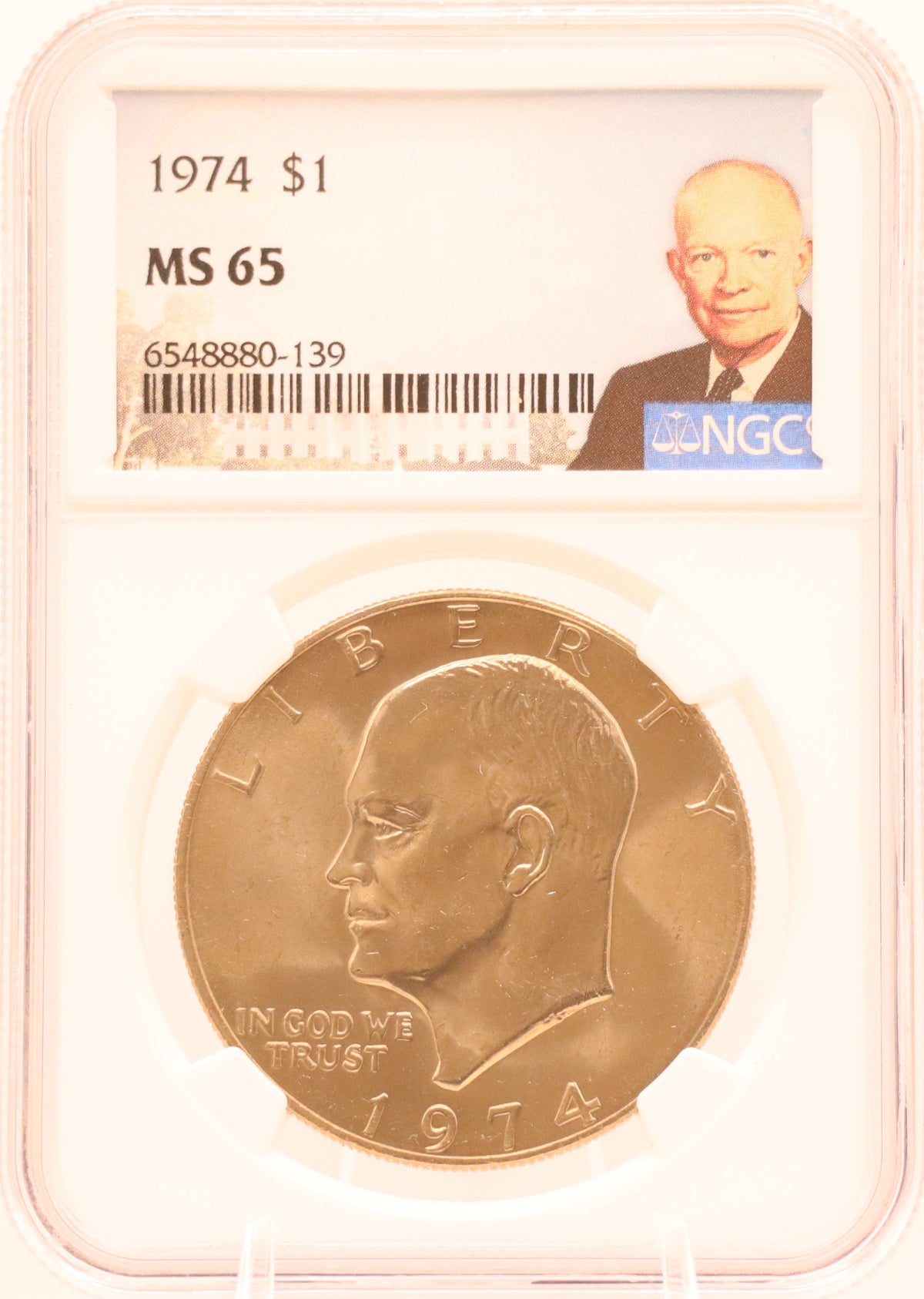 1974 Ike Dollar NGC MS65