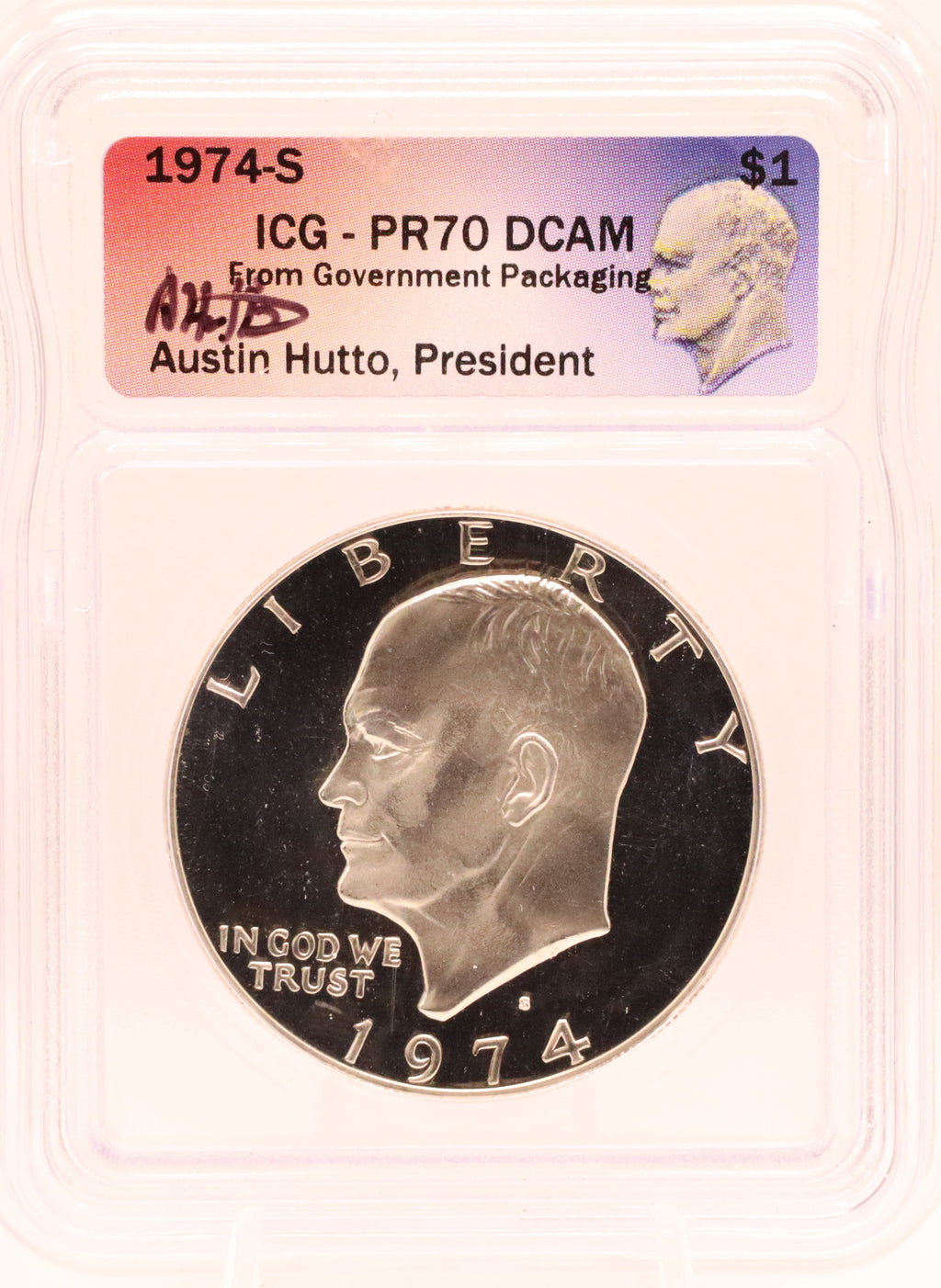 1974-S Ike Dollar ICG PR70 DCAM