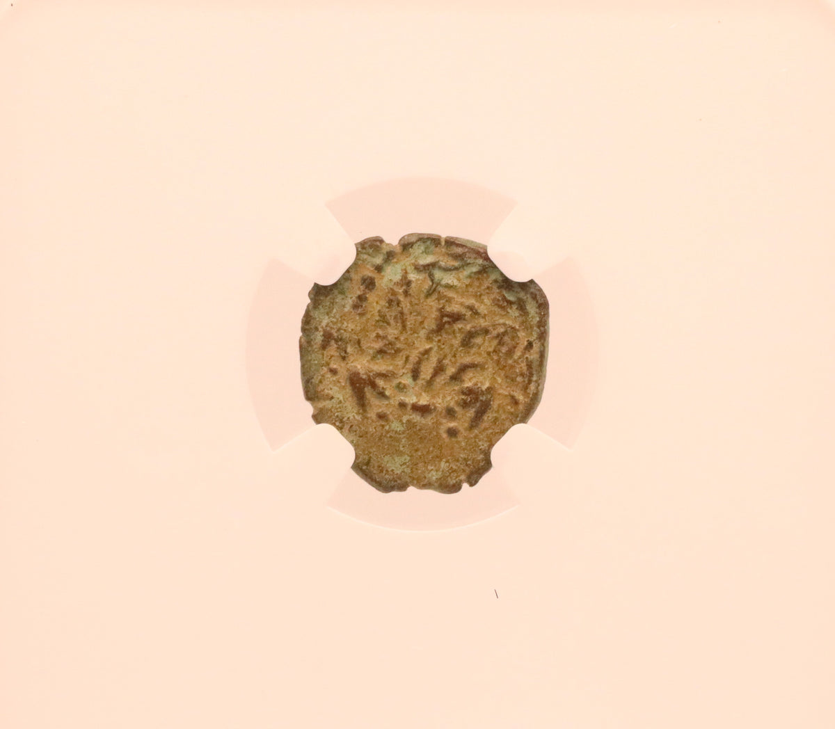 Judaea Hasmonean AE Prutah – Biblical Widow’s Mite – 135–37 BC – NGC Certified
