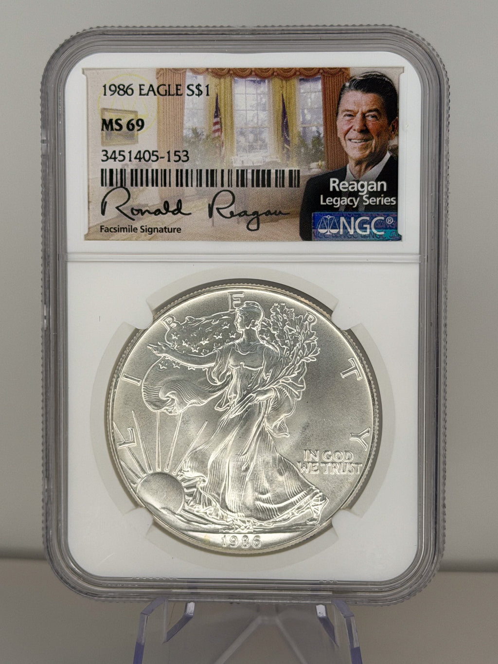 1986 American Silver Eagle (Reagan Legacy Series)