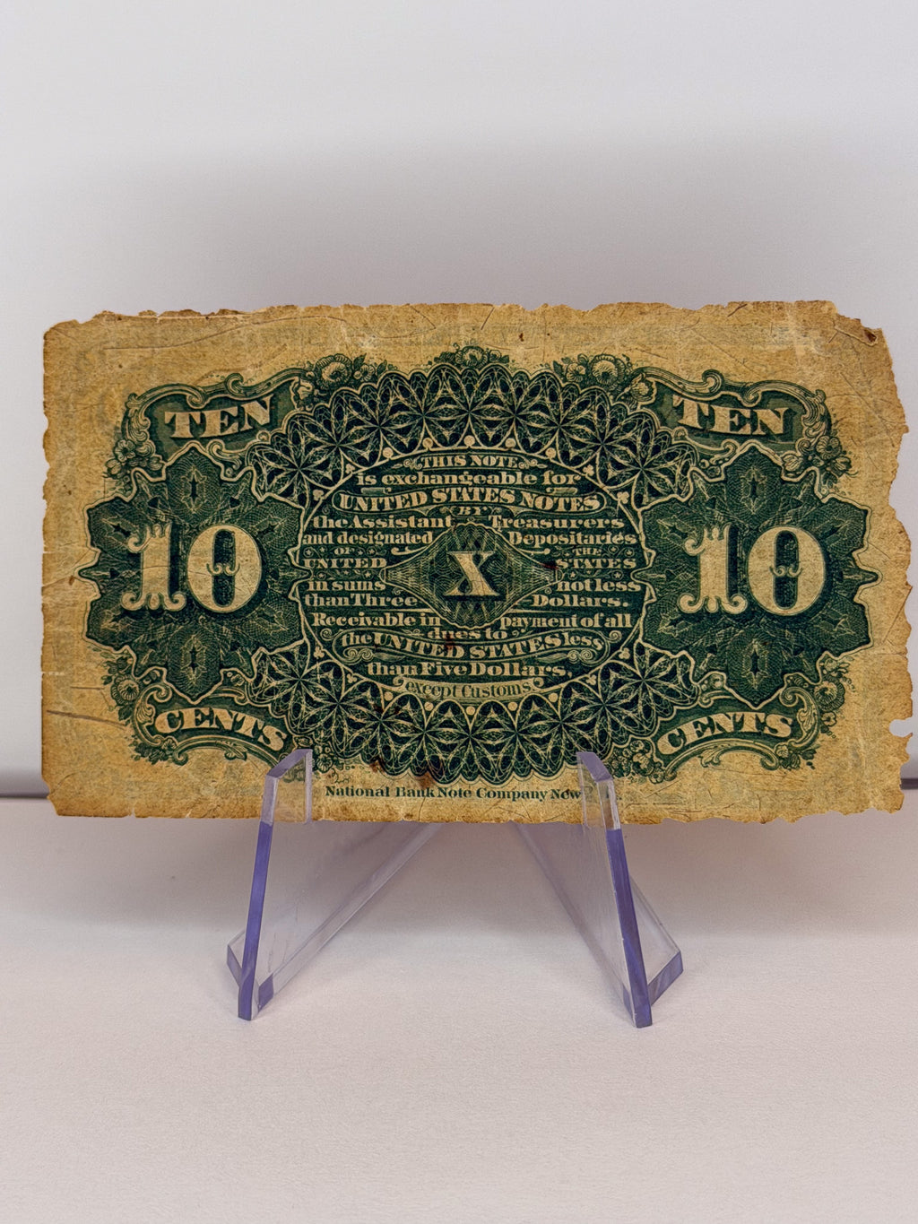 Fractional Currency 10 cent note