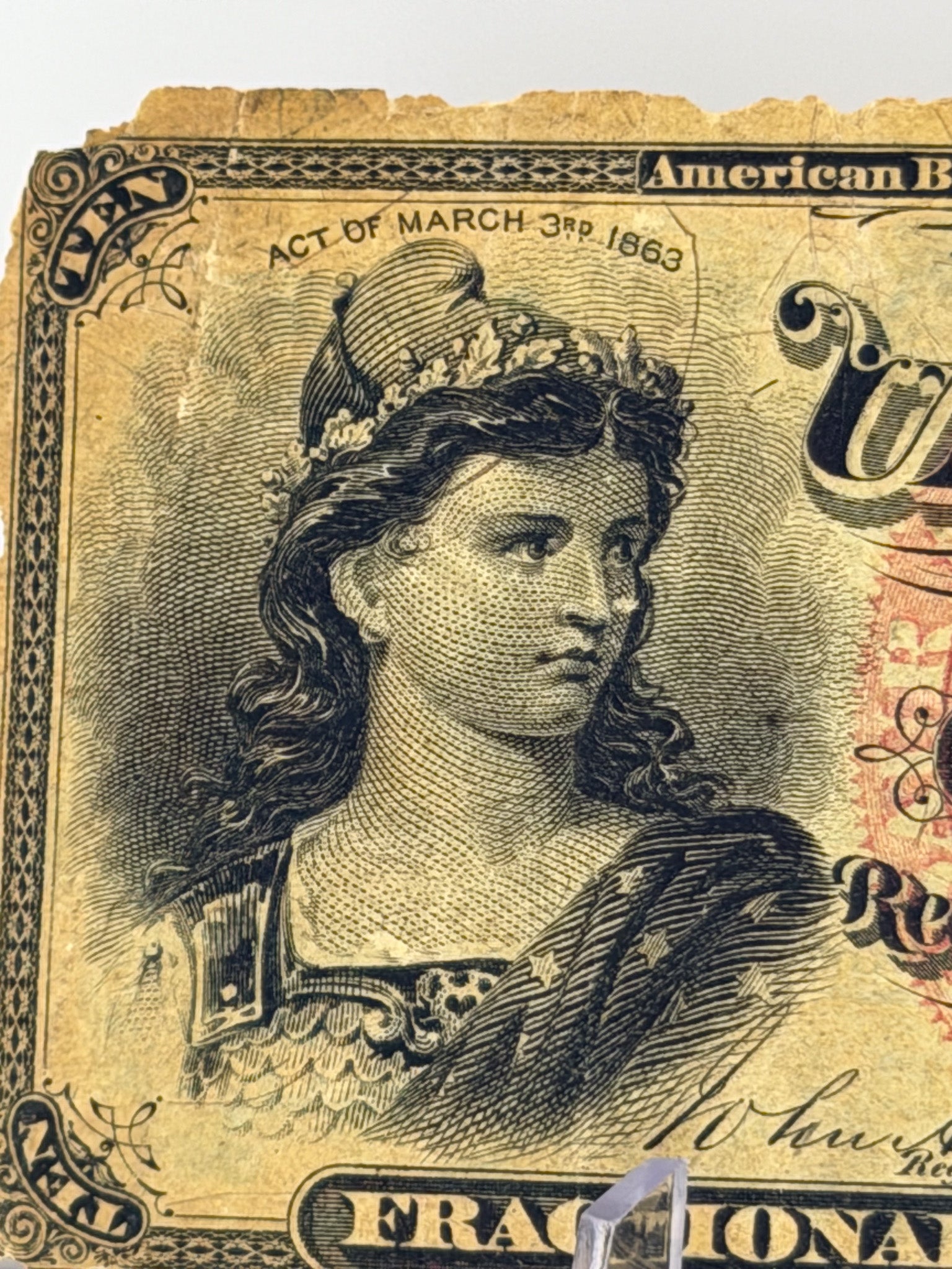 Fractional Currency 10 cent note
