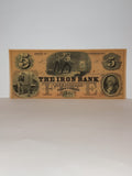1800's Connecticut $5 Note