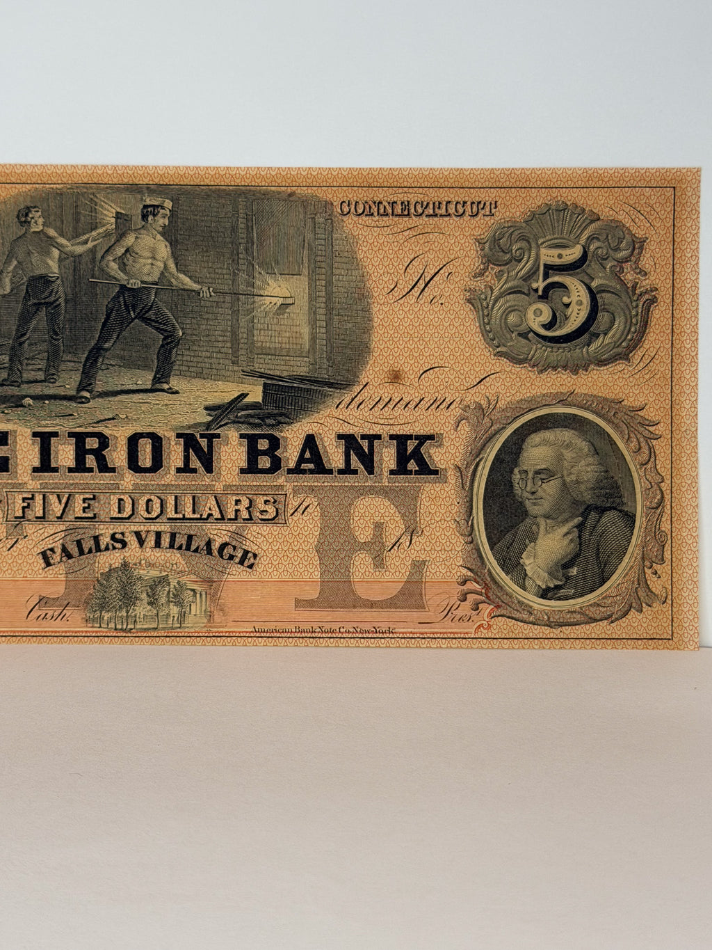 1800's Connecticut $5 Note