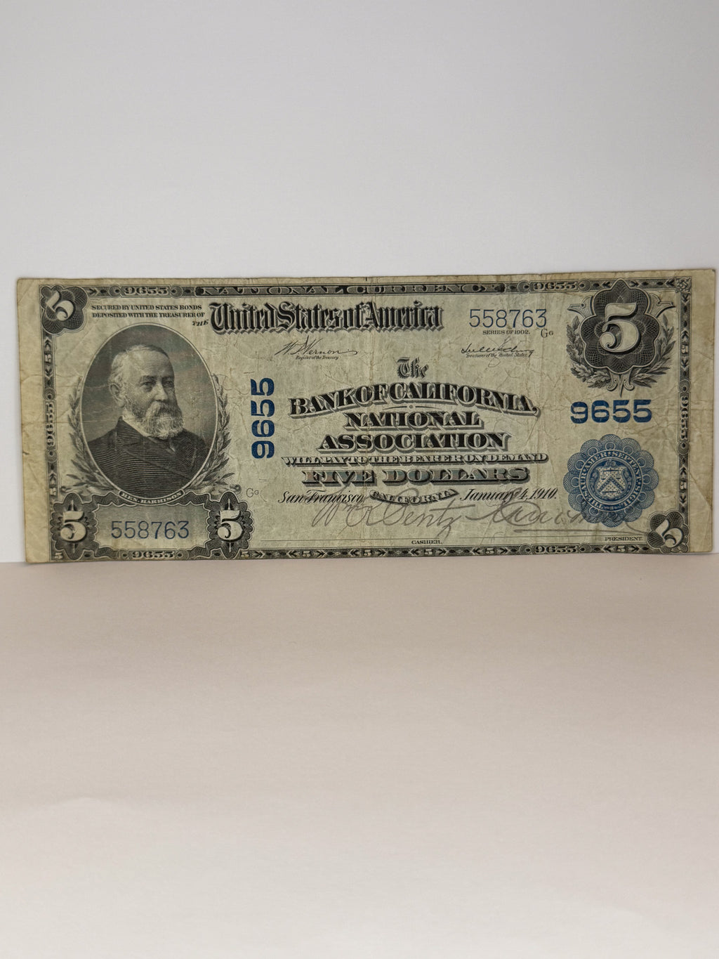 Bank of California $5 Note