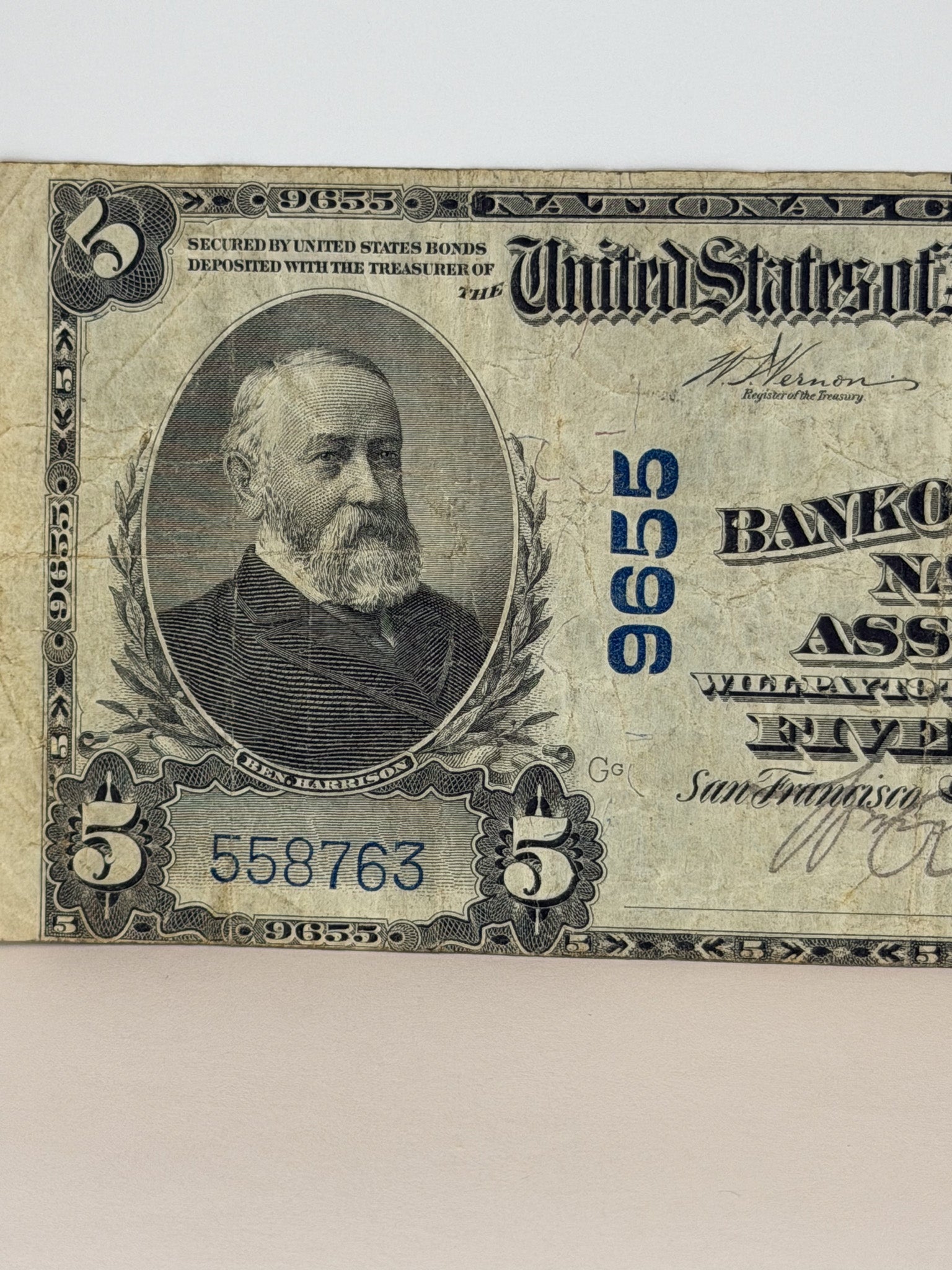 Bank of California $5 Note